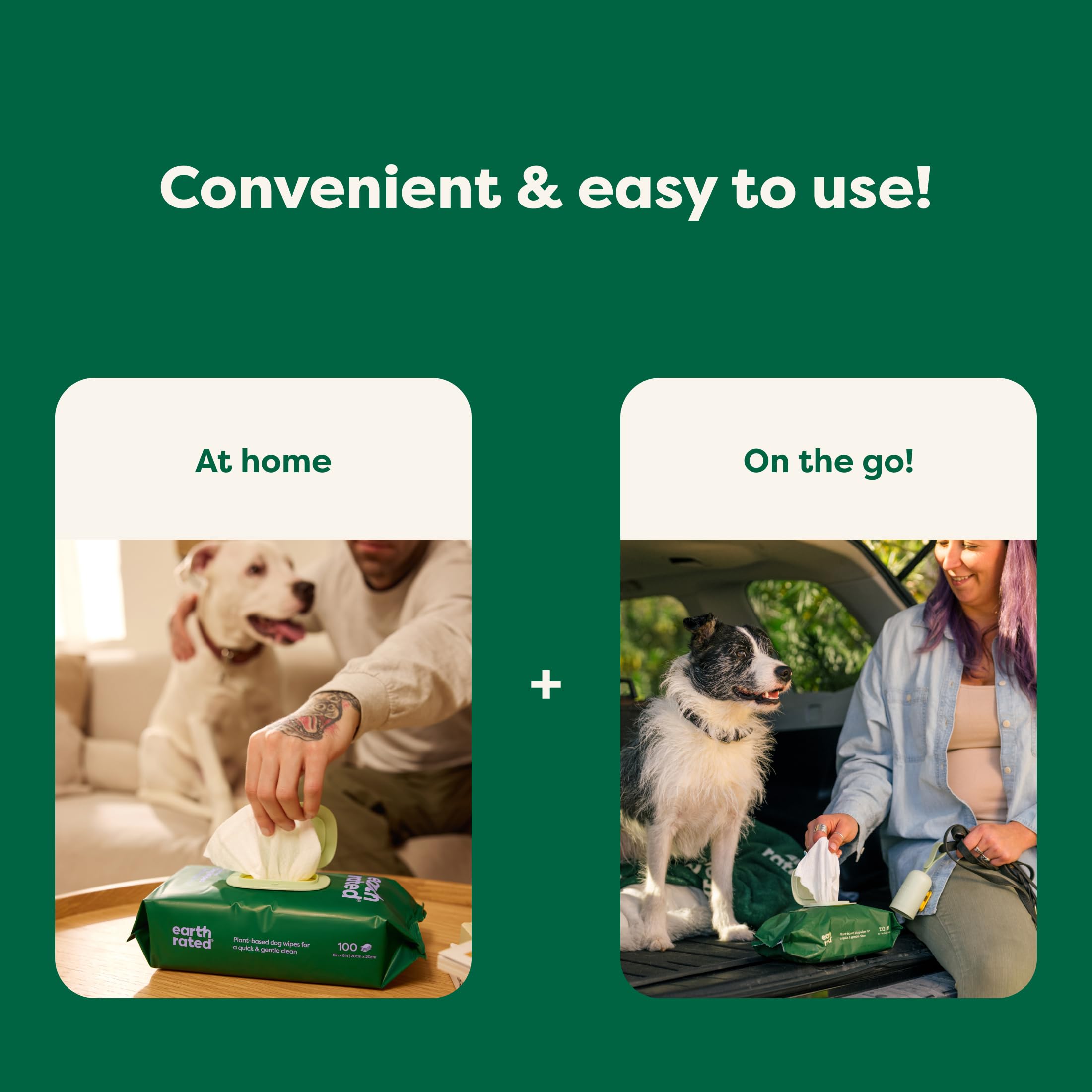 Earth Rated Hypoallergenic Dog Grooming Wipes - 400 Count, Lavender Scented Pet Wipes for Paws, Body & Butt Cleaning - Gentle & Hydrating for Dogs & Puppies - Perfect for Post-Walk Cleanup, Travel & Quick Grooming Between Baths