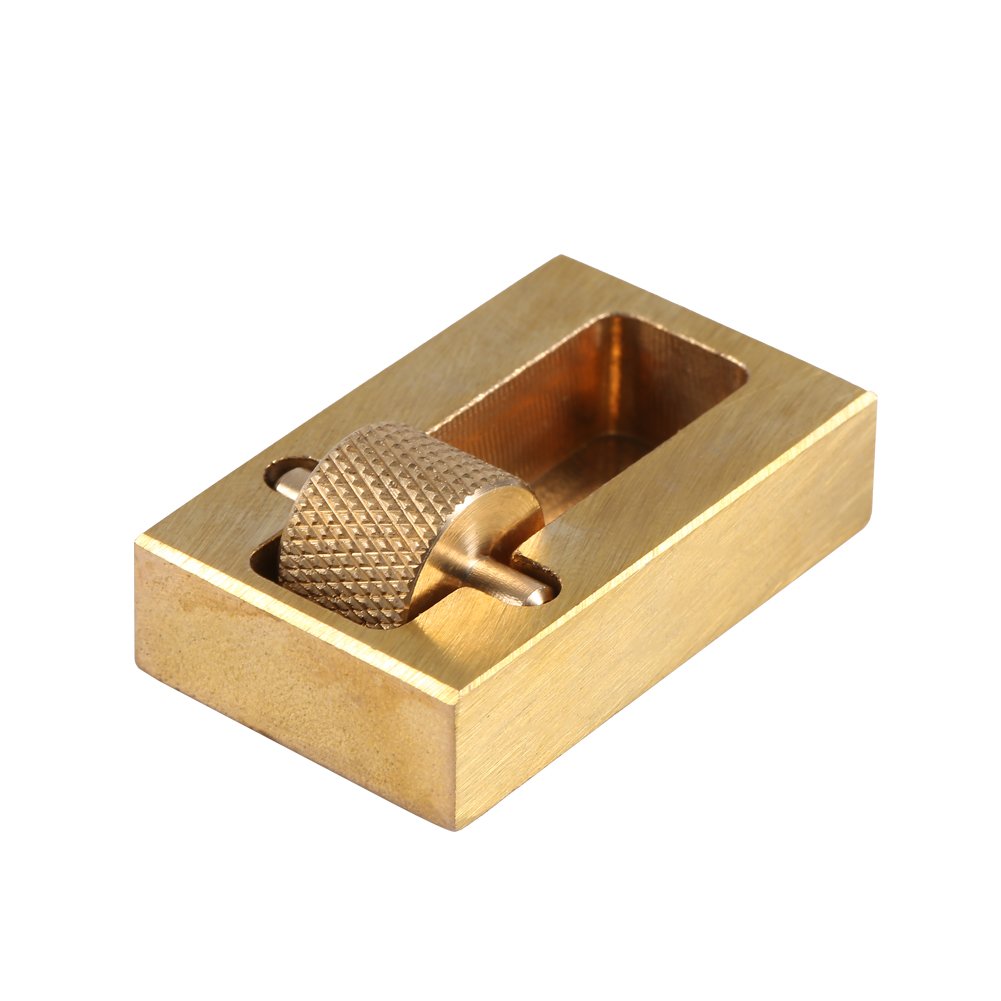 Premium Brass Leather Edge Oil Roller - Professional Leather Edge Dyeing Tool for DIY Leather Craft & Leatherworking Projects | Includes Extra Roller for Smooth Edge Treatment | Perfect for Leather Wallets, Belts, Bags & Accessories