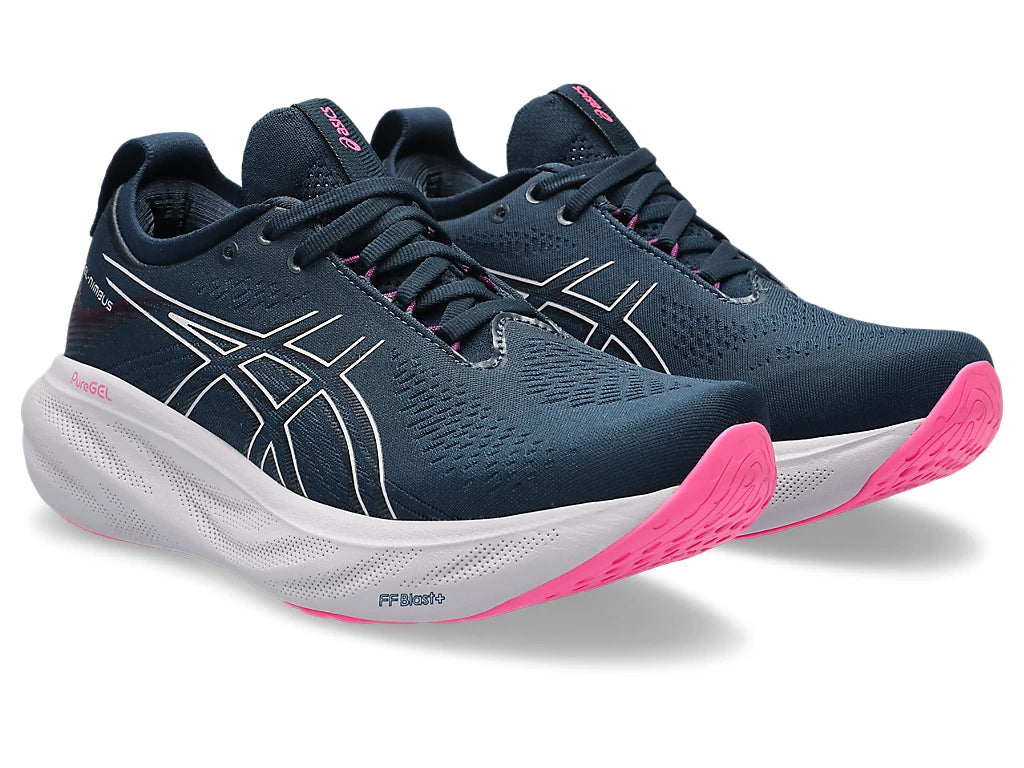 ASICS Women's GEL-NIMBUS 25 Running Shoes - French Blue/Lilac Hint - Premium Cushioned Sneakers for Long-Distance Running, Jogging & Gym Workouts