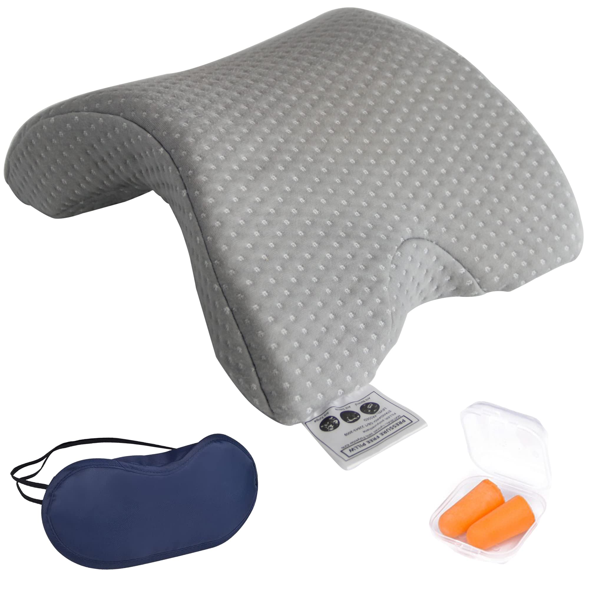 ALEVMOOM Memory Foam Cuddle Pillow - Arm & Neck Support Pillow for Side Sleepers, Couples & Cervical Pain Relief - Perfect for Travel, Office, Bed, Reading & Napping - Ideal for Back Pain, Pregnancy & Relaxation