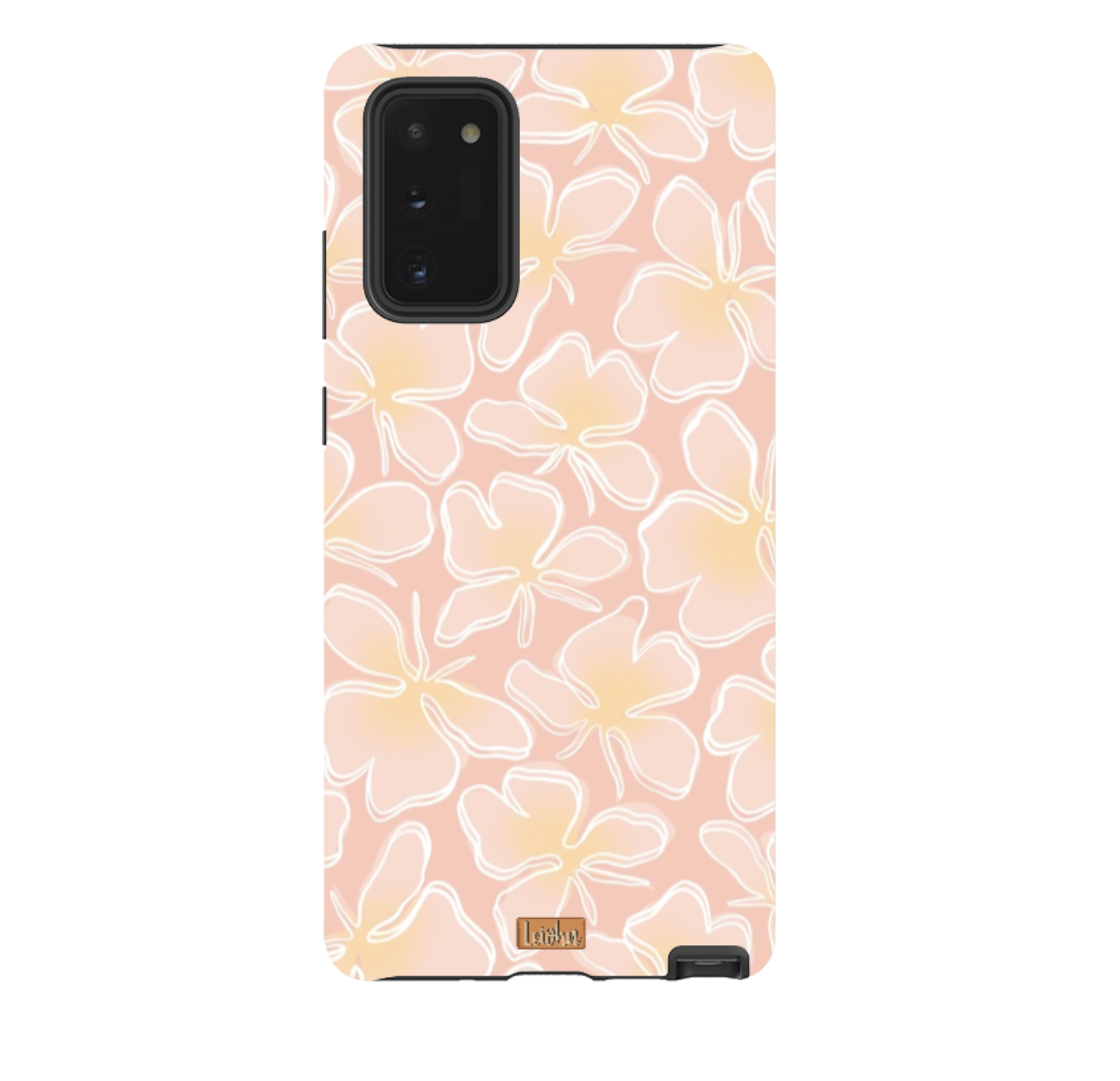 Retro 'Awapuhi Ke'oke'o Hawaiian Flower Case for Samsung Galaxy Note 20/10/9/8 - Durable Protective Phone Cover with Unique Tropical Design for Beach Vacation & Summer Style