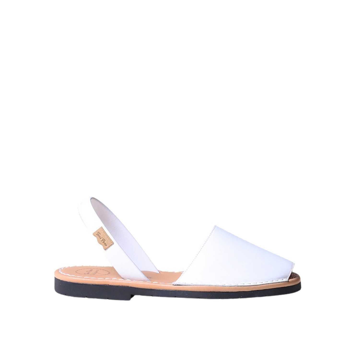 Open Toe Classic Menorquine Leather Sandals for Women - Comfortable Sling Back Strap Design - Perfect for Beach, Vacation & Summer Outfits