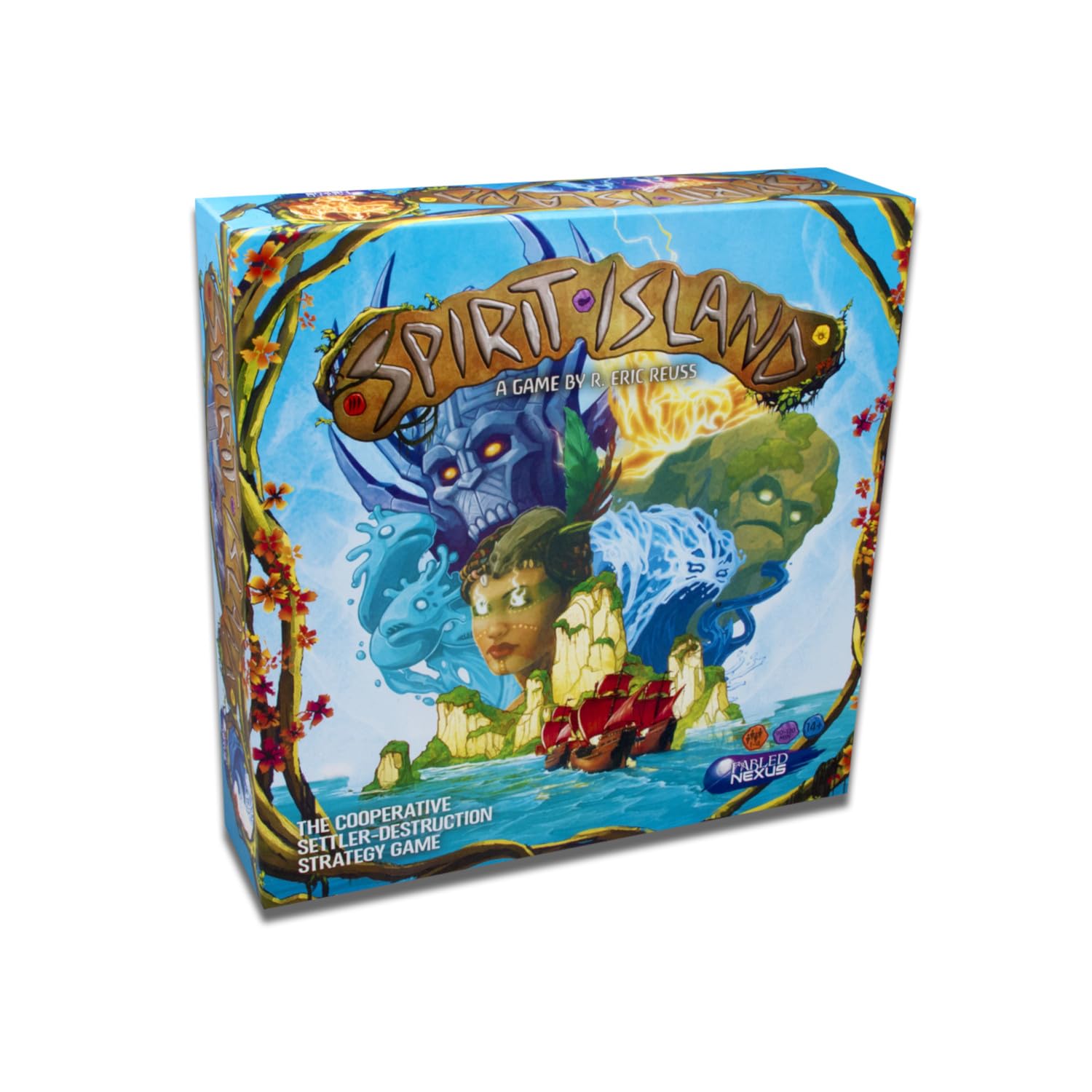 Spirit Island Core Board Game by Greater Than Games - Cooperative Strategy Game for Adults & Teens - Perfect for Game Nights & Family Gatherings