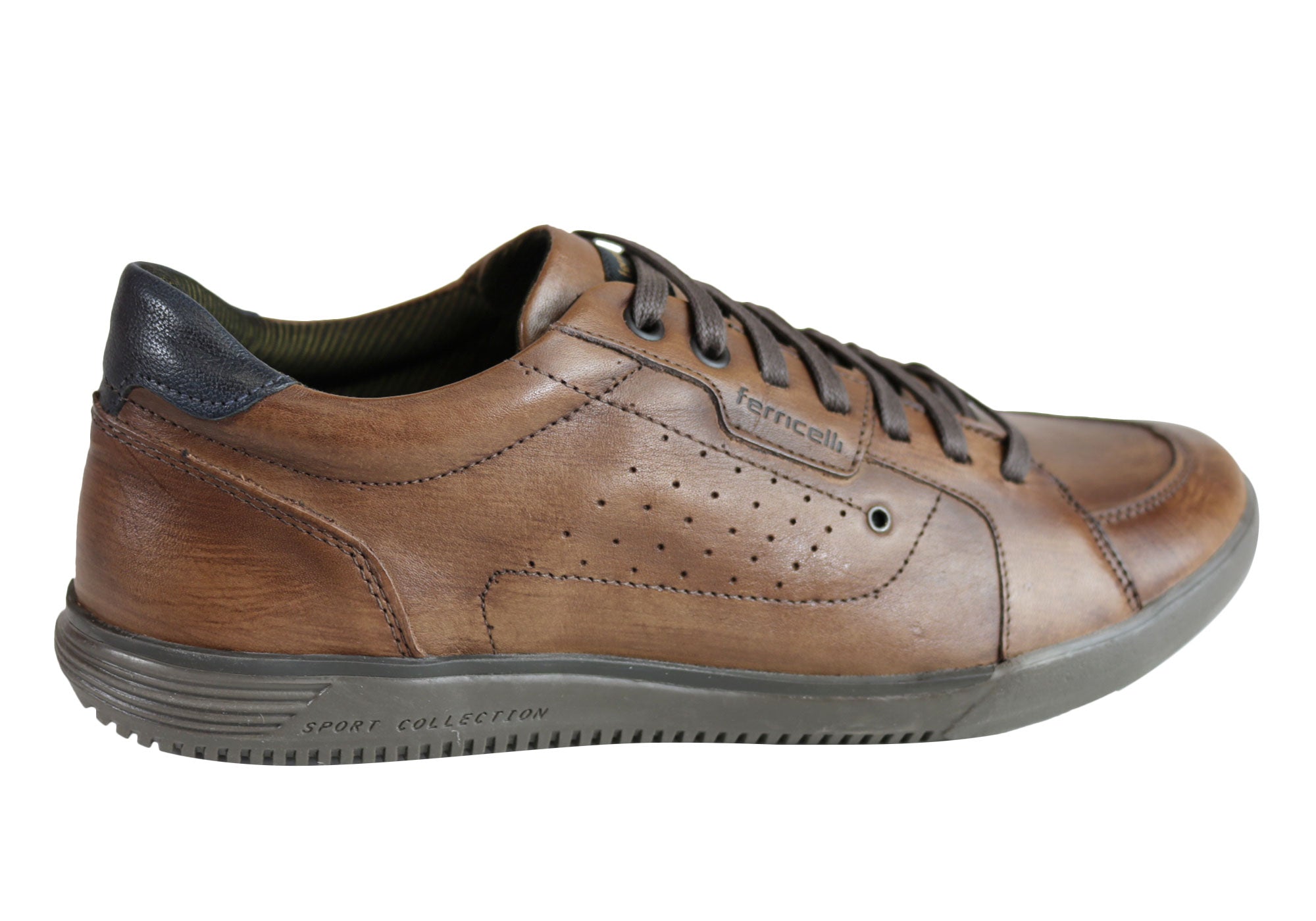 Ferricelli Fabian Men's Leather Lace-Up Casual Shoes - Handcrafted in Brazil - Perfect for Office, Dating & Everyday Wear