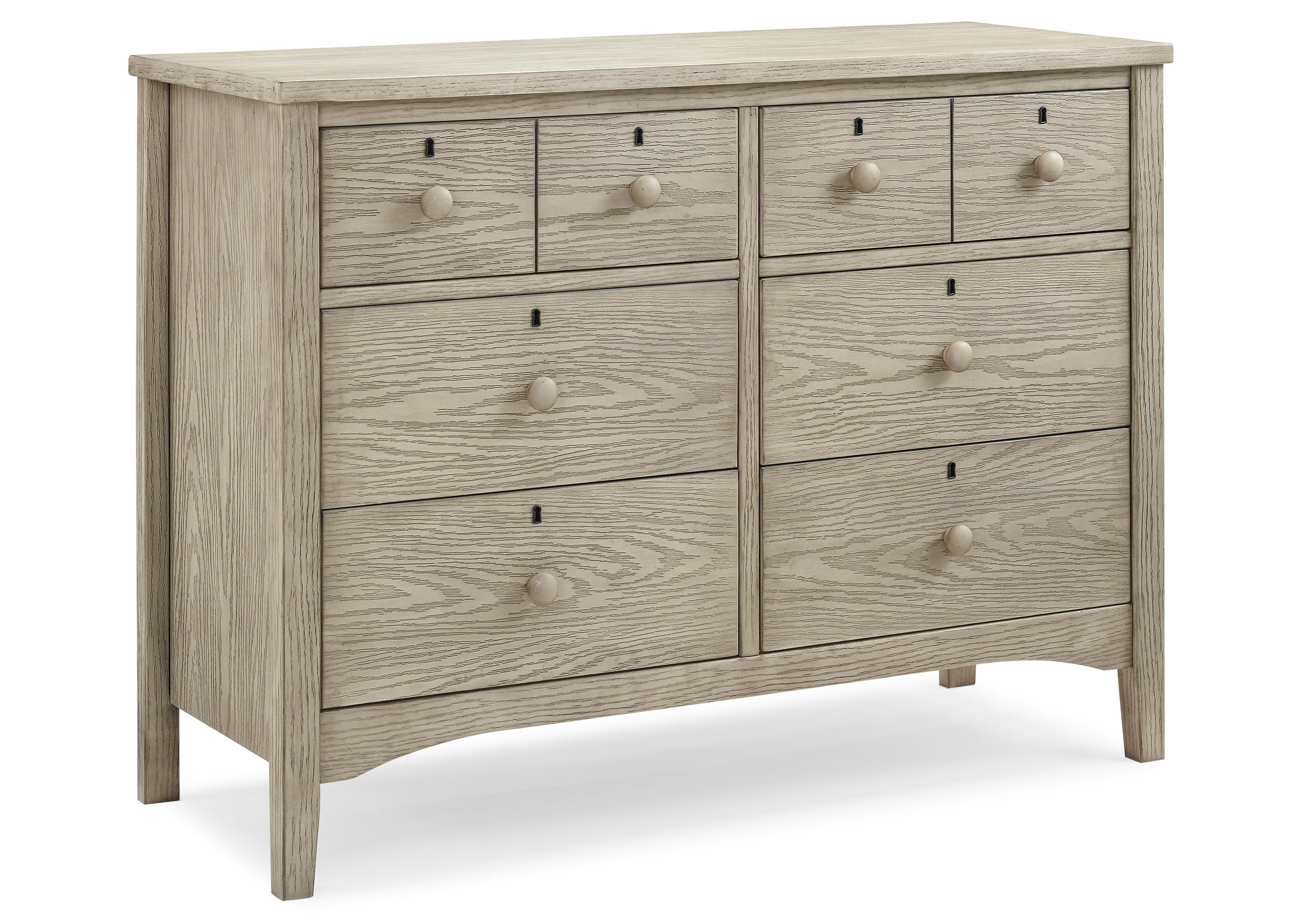 Farmhouse 6 Drawer Dresser with Interlocking Drawers - Solid Wood Bedroom Storage Furniture for Master Bedroom, Guest Room & Nursery Organization