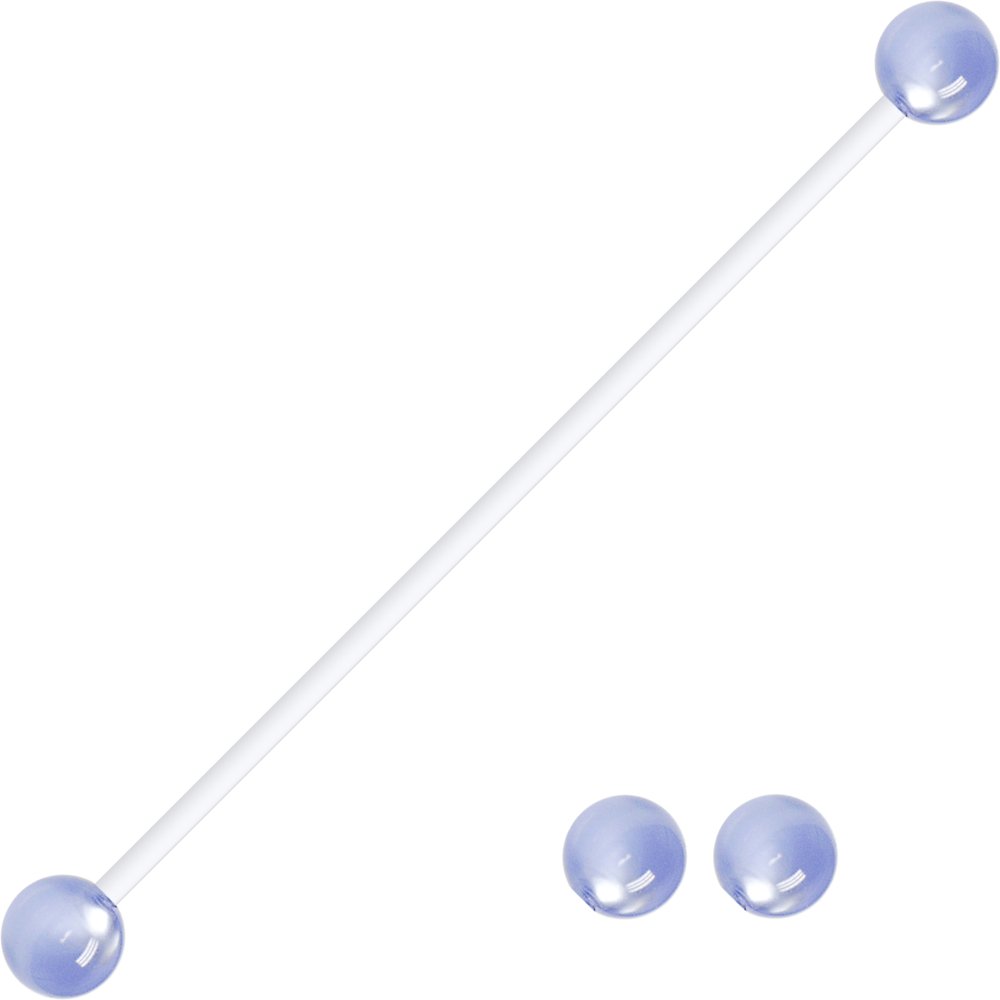Light Blue Acrylic Pregnancy Belly Button Ring - 2