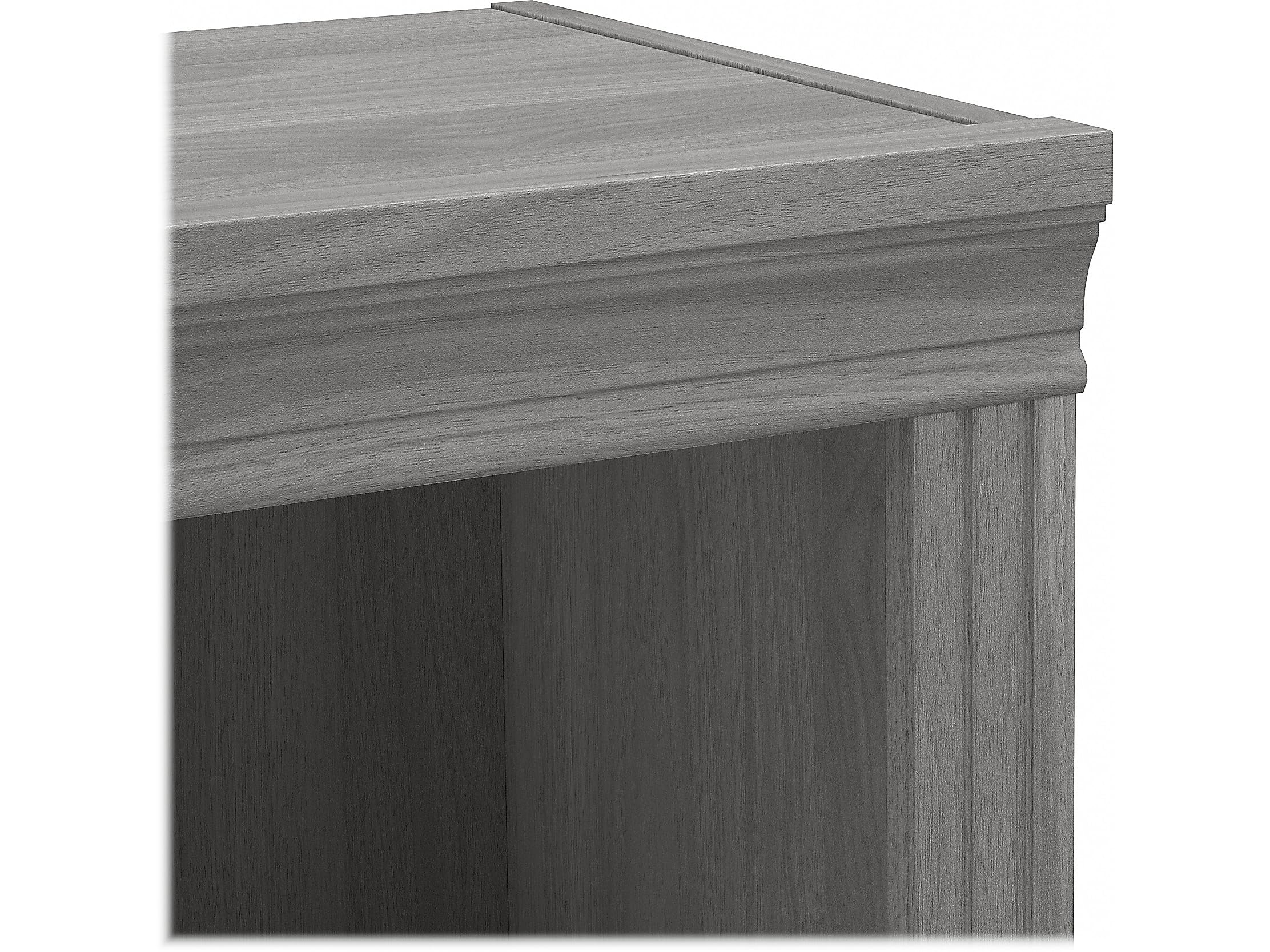 Bush Furniture Saratoga 5-Shelf Tall Bookcase in Modern Gray - Home Office Organizer & Vertical Storage for Books, Office Supplies | Perfect for Living Room, Study, or Workspace