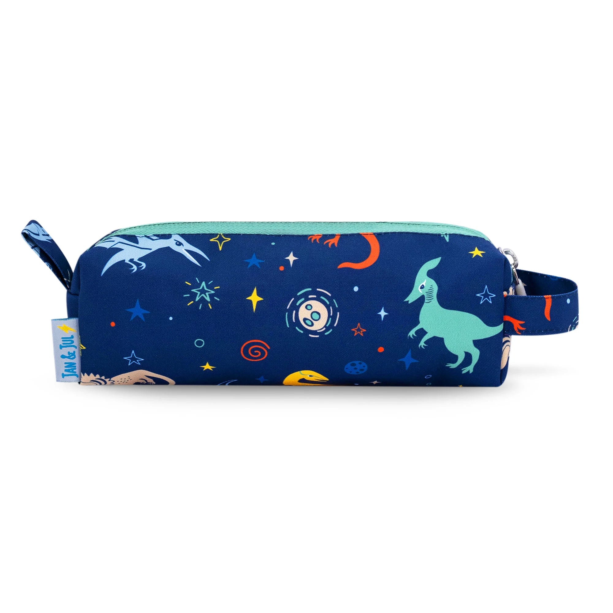 Jan & Jul Space Dinos Pencil Case - Cute Dinosaur-Themed School Supplies for Kids - Perfect for Back to School, Classroom Organization & Art Storage