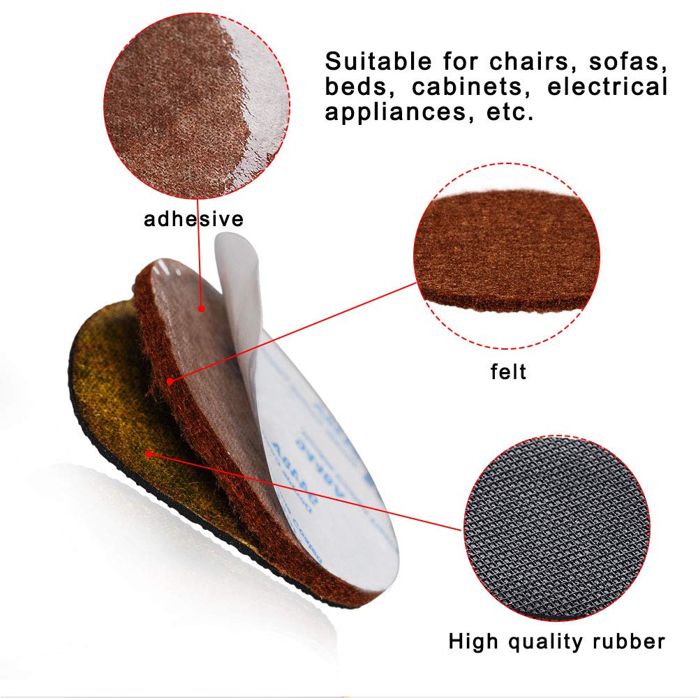 8-Pack Black Anti-Slip Furniture Pads - 4 Inch Self-Adhesive Rubber Feet for Floor Protection | Non-Slip Furniture Grippers for Chairs, Tables, Sofas & Cabinets | Prevents Scratches & Noise on Hardwood, Tile & Laminate Floors