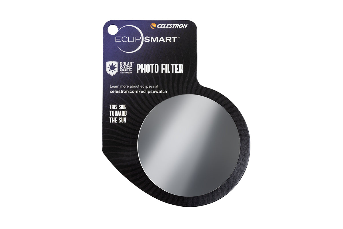 EclipSmart 3-Piece Solar Eclipse Observing and Imaging Kit - Safe Solar Filter Glasses, Telescope Lens & Phone Adapter for Stargazing, Astronomy & Eclipse Photography