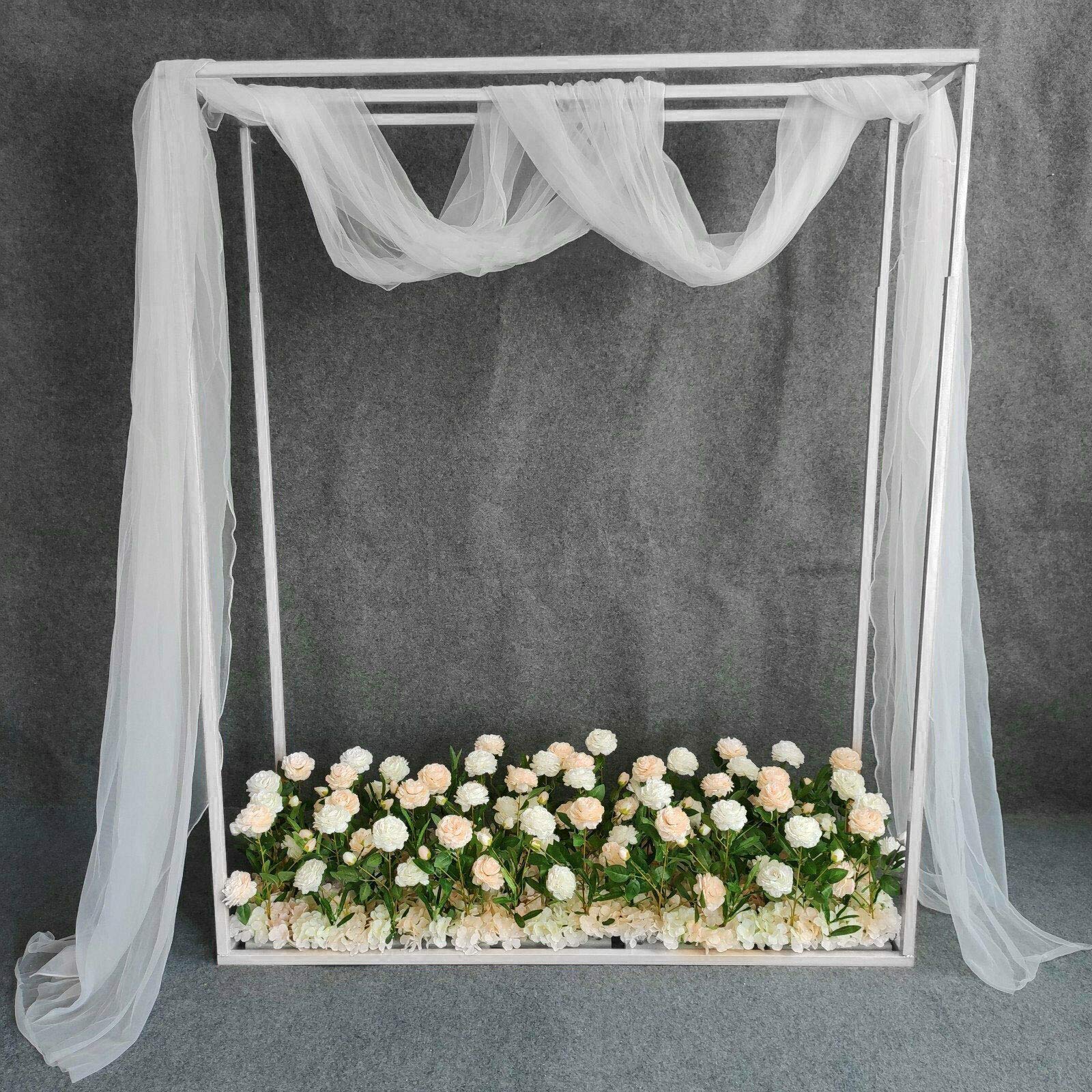9.18ft Metal Wedding Arch Frame with Bases - Round/Square Flower Stand for Garden, Ceremony, Birthday & Graduation | Sturdy Backdrop for Outdoor Weddings, Party Decor & Photo Shoots