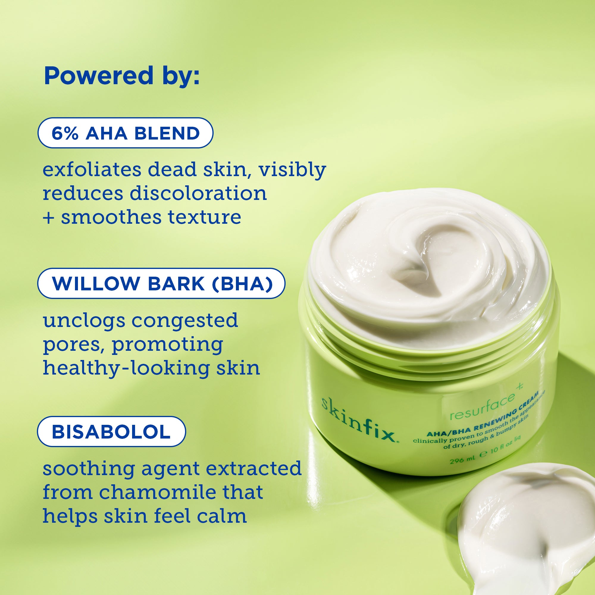 Resurface+ AHA/BHA Renewing Cream - Exfoliating Face Moisturizer for Acne, Wrinkles & Dark Spots | Daily Skincare for Glowing Complexion | Perfect for Night Routine & Post-Workout Care