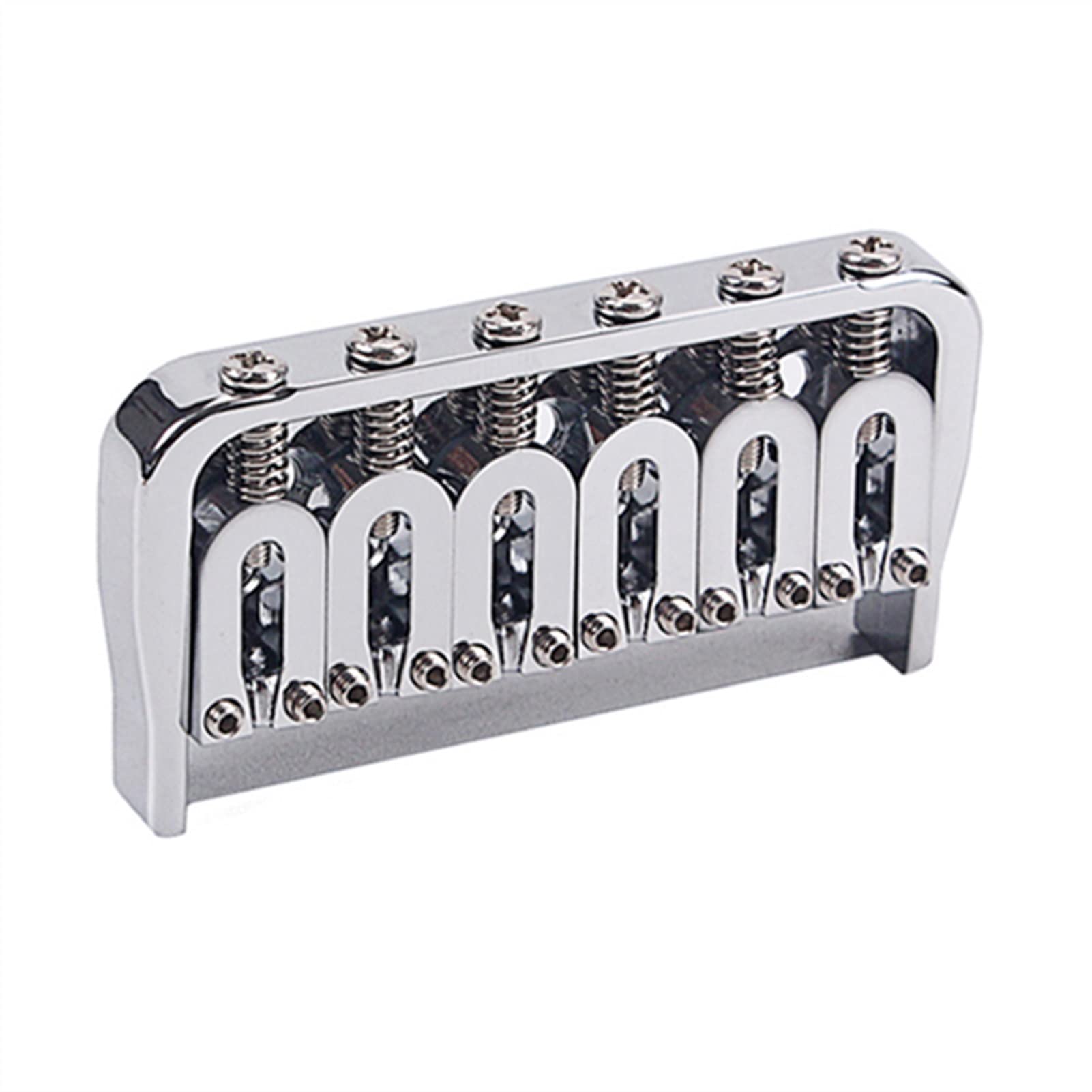 6-String Fixed Saddle Bridge Plate with Screws & Wrench - Electric Guitar Bridge Replacement Part | Perfect for DIY Guitar Repair & Upgrades