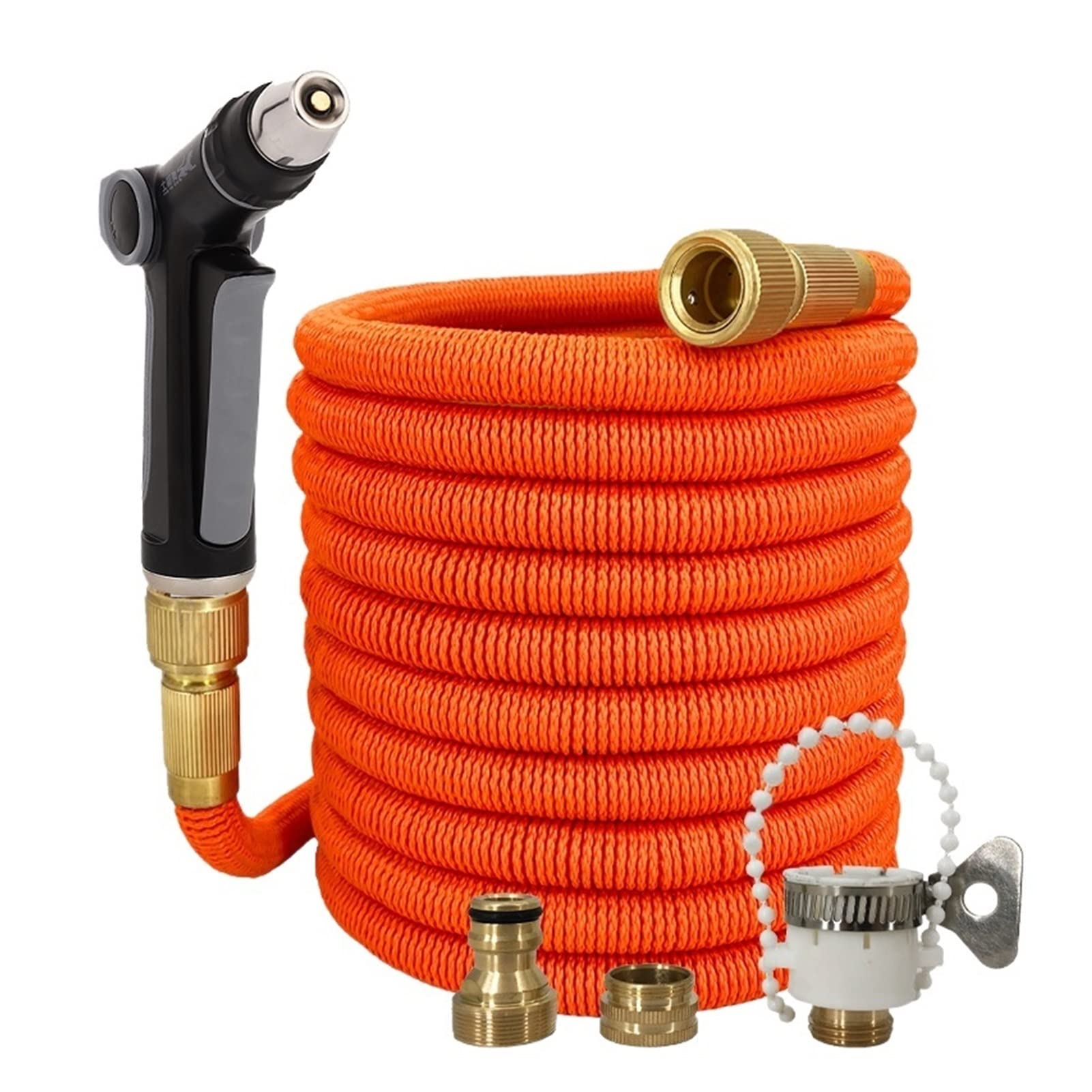 YKLL High Pressure Car Wash Hose Kit - 1/2'' Diameter, Lightweight & Wear-Resistant Latex Telescopic Hose with Magic Nozzle for Car Cleaning, Garden Watering & Outdoor Use - Perfect for Home, Garage & RV Maintenance