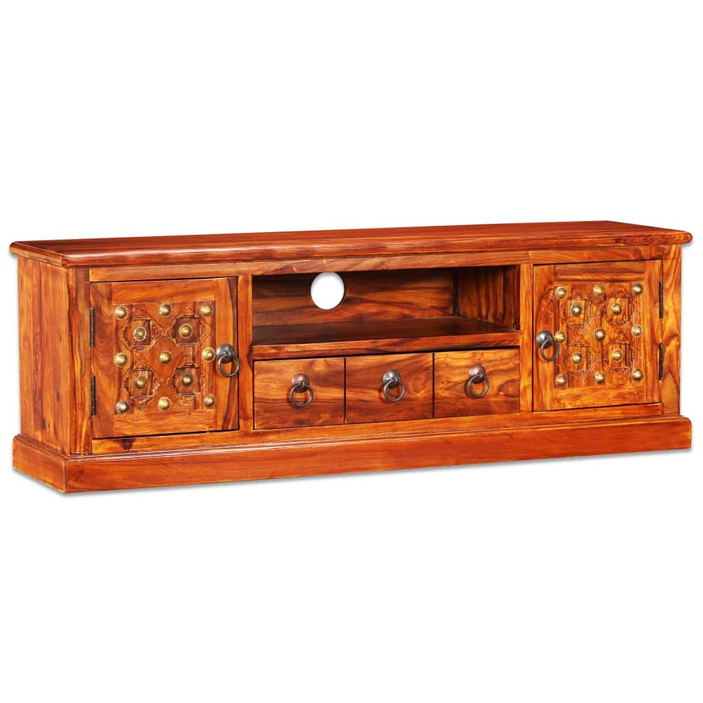 Mid-Century Modern TV Stand with Storage Drawers - 47.2