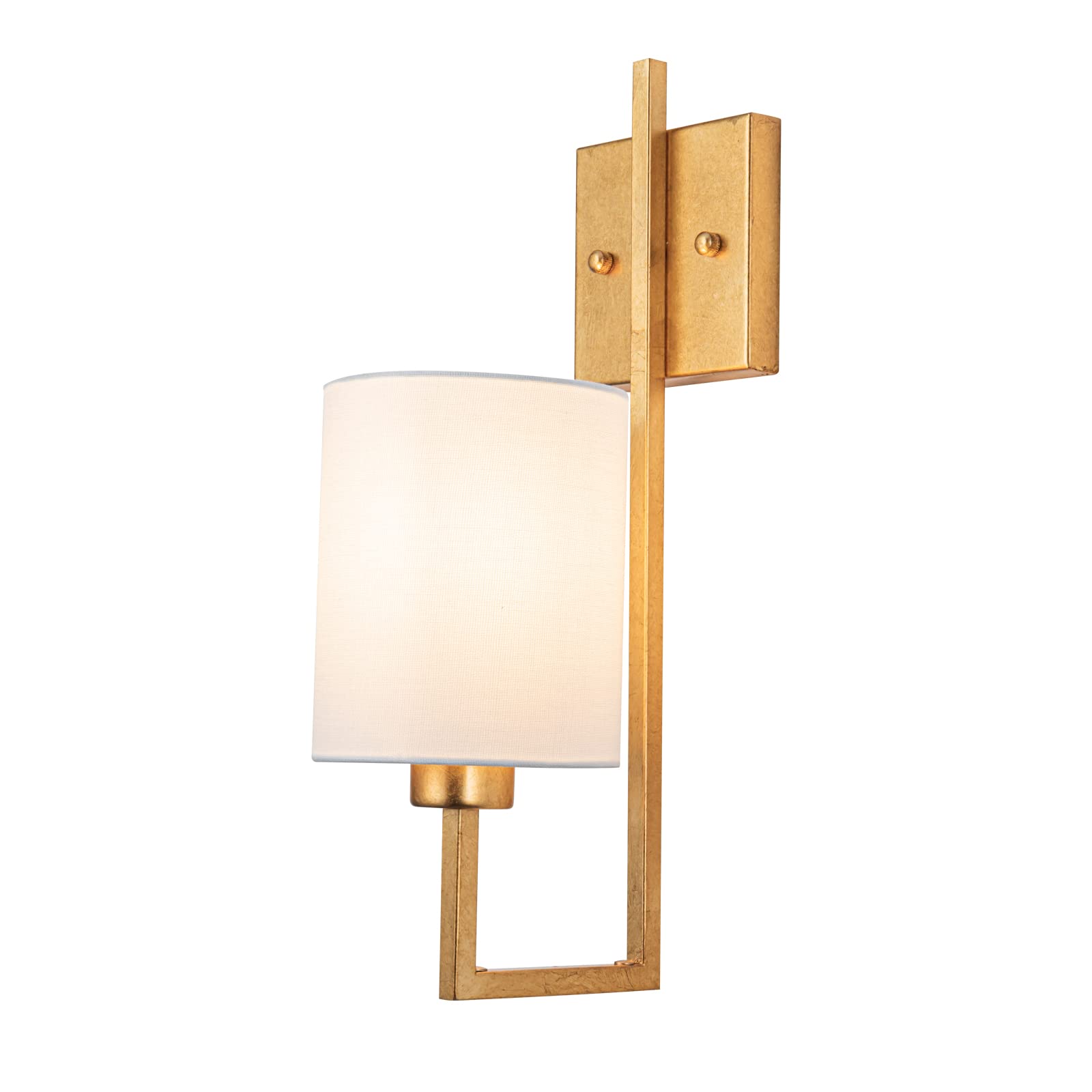 Gold Wall Sconce Light Fixture - Elegant Transitional Lighting for Dining Room, Kitchen, Bedroom & Living Room - Gold Bathroom Wall Light - Perfect for Ambient Lighting and Home Decor (1 Sconce)