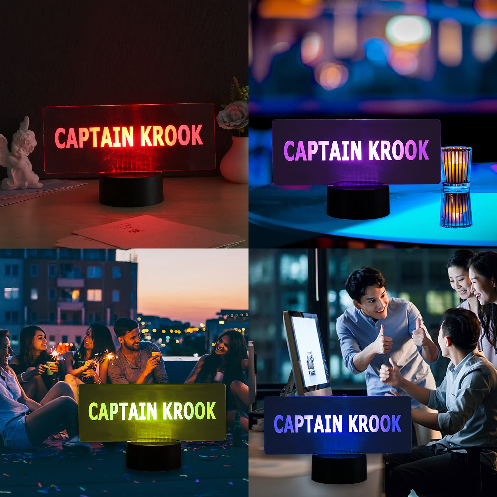Custom LED Neon Name Sign - Personalized Engraved Night Light with Remote & 12 Color Options - Perfect for Kids Room, Bedside Table, Office Desk - Unique Gift for Girlfriend, Boyfriend, Mom, Dad (Free Personalization)