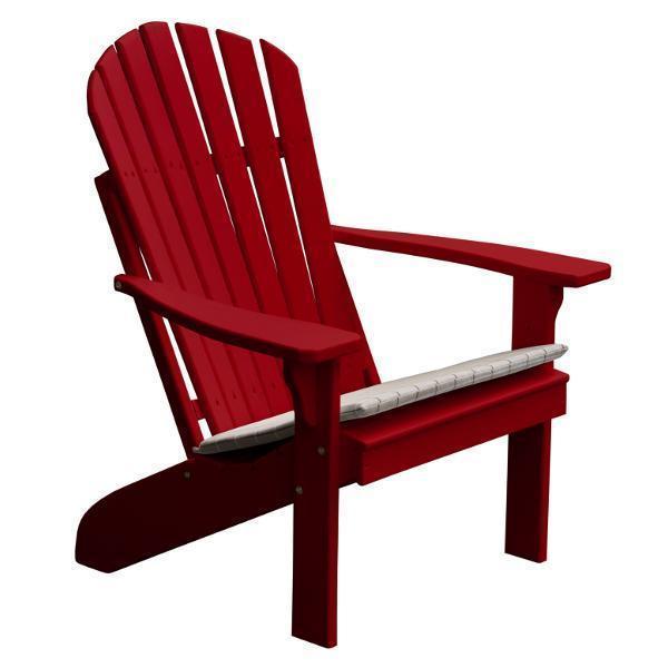 Premium Yellow Pine Fanback Adirondack Chair - Solid Wood Outdoor Patio Furniture for Garden, Deck & Poolside Relaxation