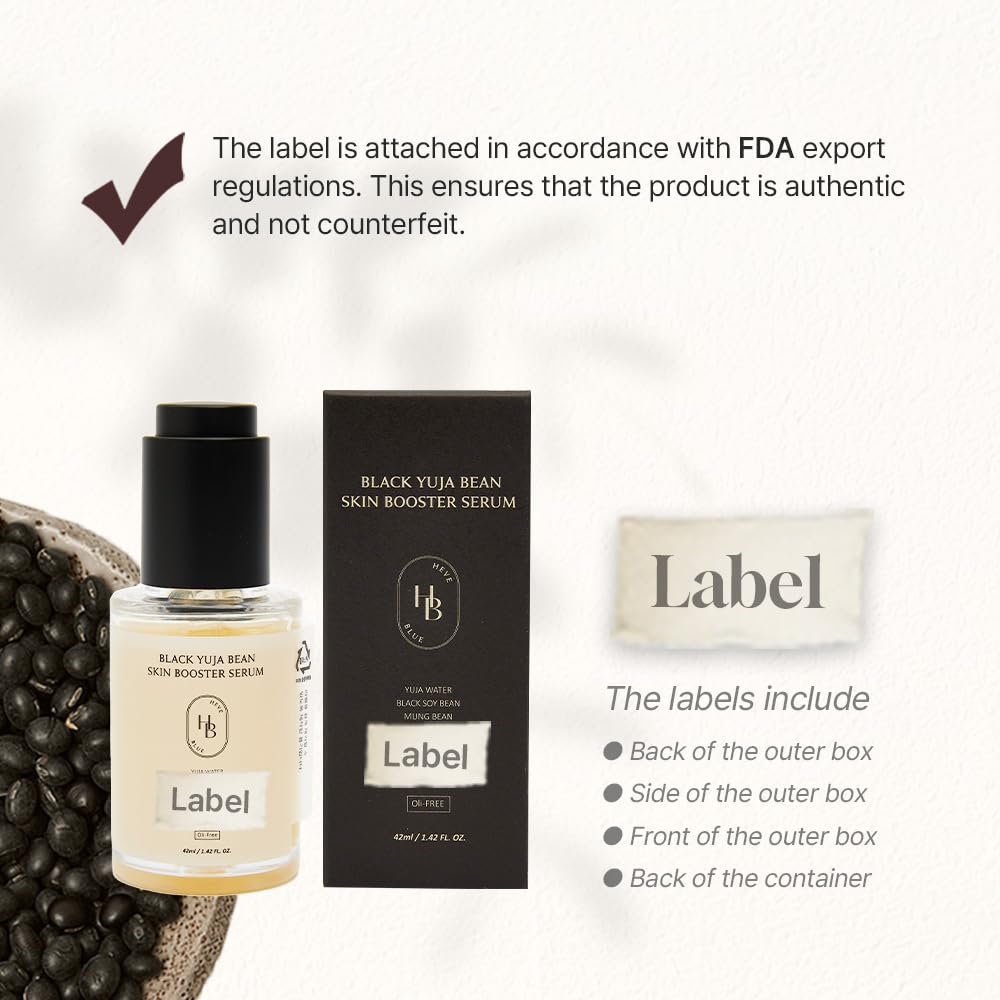 Black Yuja Bean Skin Booster Serum - Korean Moisturizing Face Serum for Sensitive Skin | Hypoallergenic, Deep Hydration, Vegan & Oil-Free Formula | Water-Soluble Collagen for Makeup Adherence | Perfect for Daily Skincare Routine & Nighttime Hydration