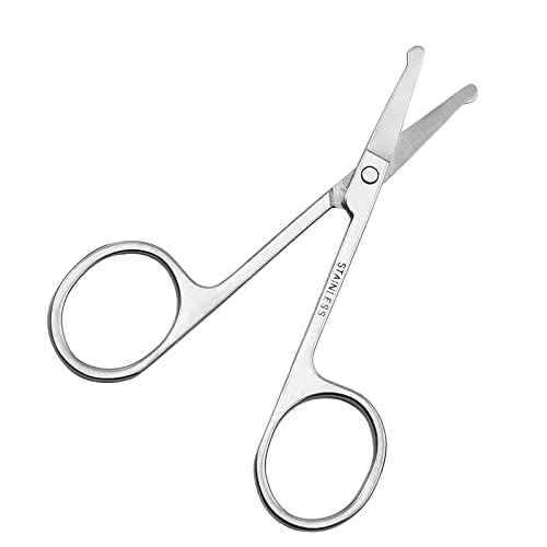 Premium Stainless Steel Cuticle Scissors - Ultra Sharp Precision Grooming Tool for Pain-Free Nose Hair, Eyebrow & Mustache Trimming | Professional Manicure & Pedicure Kit | Perfect for Home Salon, Travel & Personal Care (Set of 1)