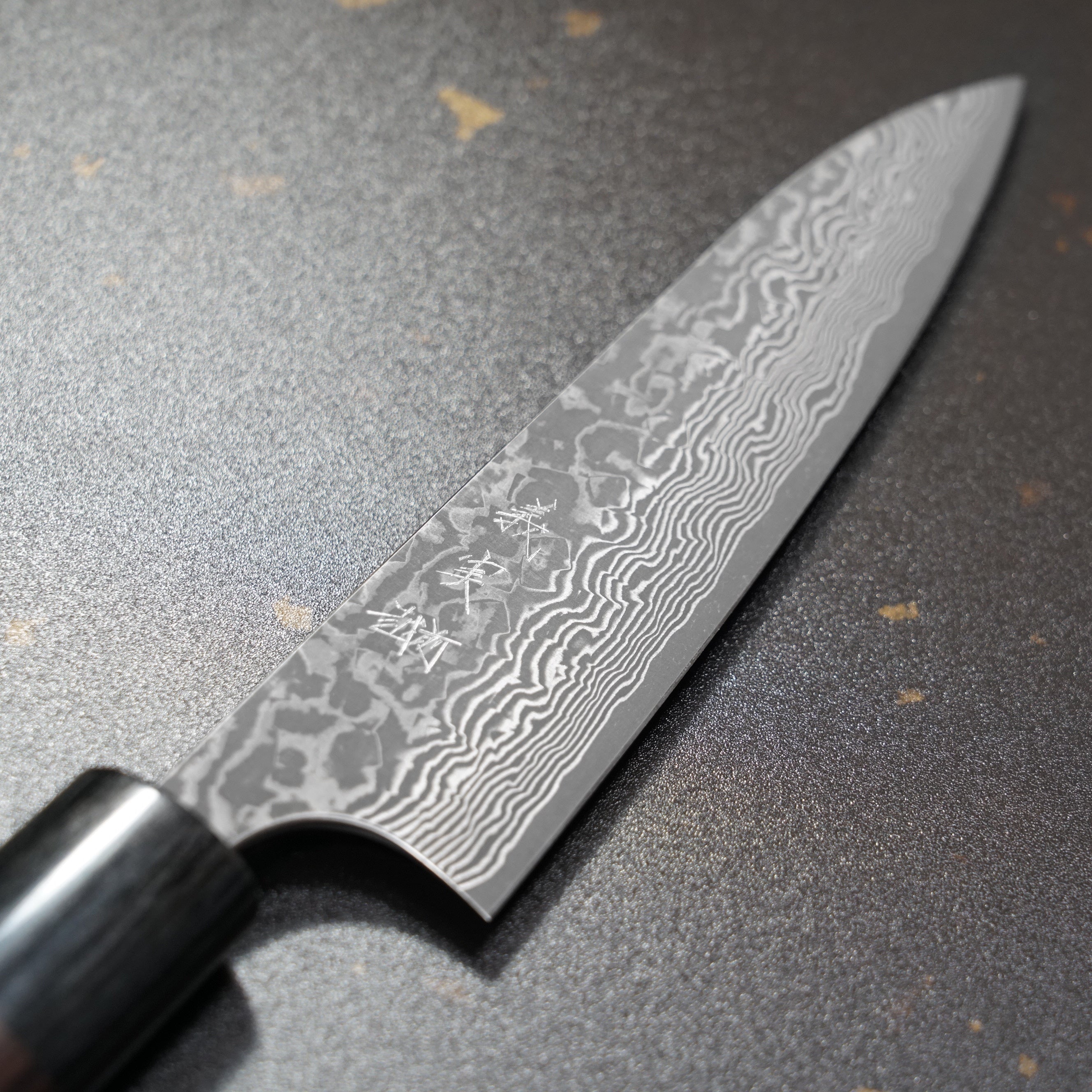 Premium Japanese Yoshimi Kato VG10 Black Damascus Petty Knife 120mm - Rosewood Handle - Professional Chef Knife for Slicing, Peeling & Precision Cutting - Perfect for Home Kitchen & Culinary Gifts