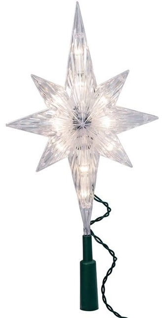 11-Inch Pre-Lit Christmas Tree Topper Star - LED Lighted Bethlehem Star for Holiday Decorations, Perfect for Xmas Trees, Nativity Scenes & Home Festive Decor