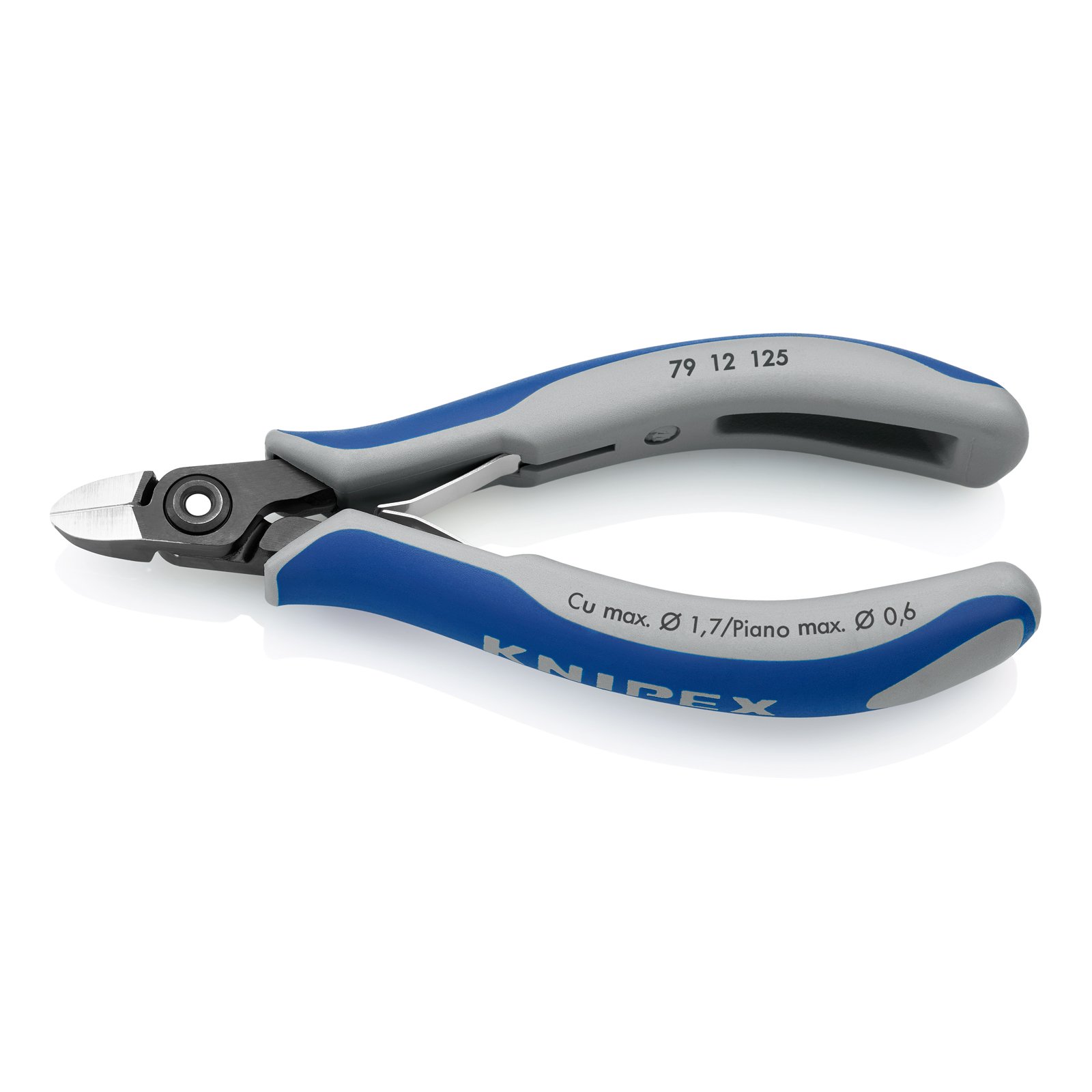 KNIPEX Precision Electronics Diagonal Cutter - Multi-Component Professional Wire Cutting Tool (7912125) for Electronics Repair, DIY Projects, and Jewelry Making