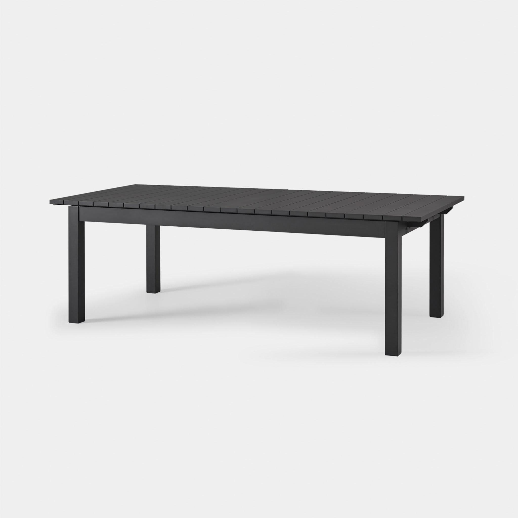 Pacific Aluminum Extension Dining Table - Expandable for 6 to 10 People, Modern Outdoor/Indoor Use - Perfect for Patio, Garden, or Large Family Gatherings