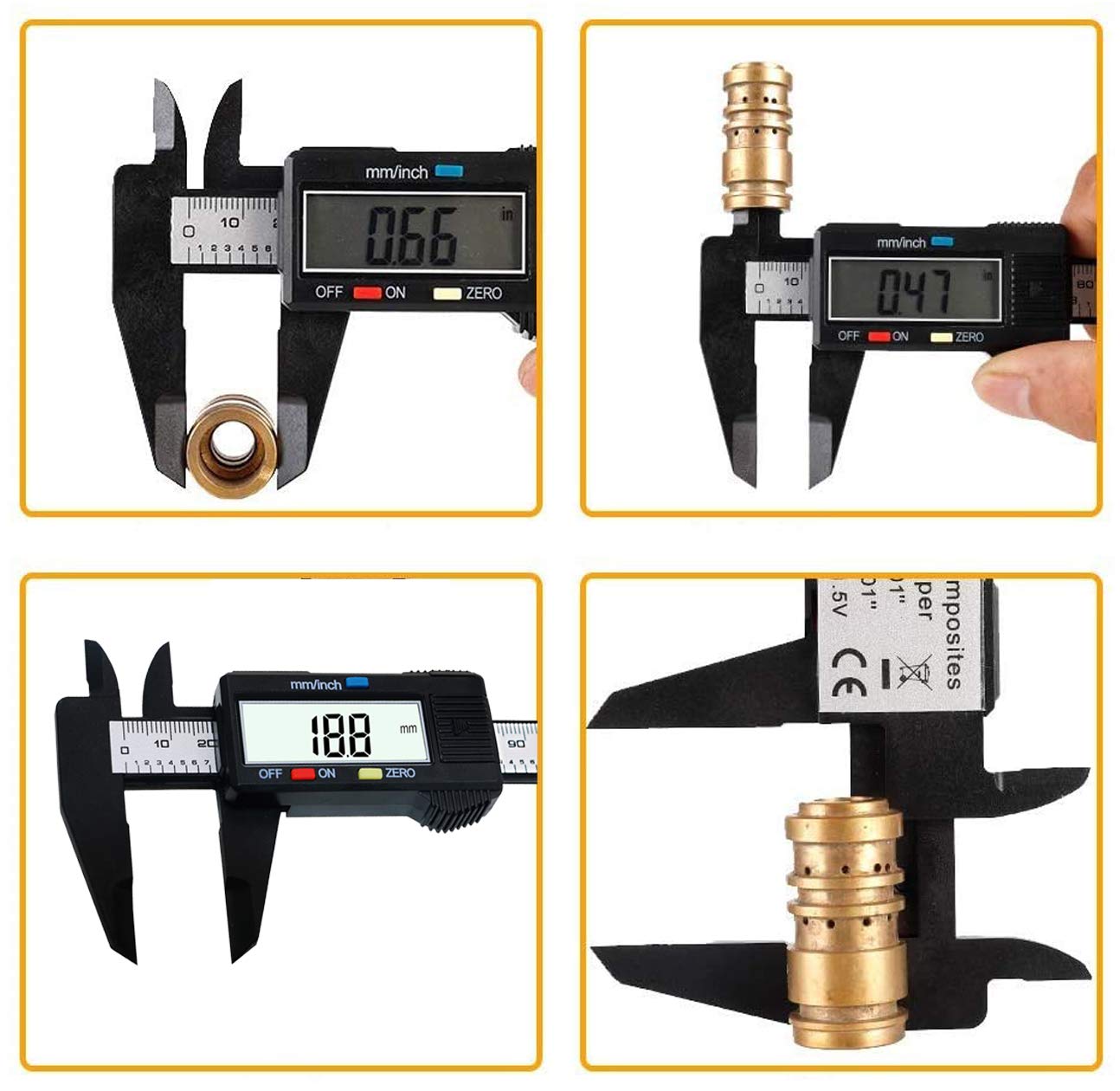 MEZON Digital Caliper 150mm/6 Inch - Carbon Fiber Electronic Vernier Caliper with Large LCD Screen, Auto Off Feature - Precise Measuring Tool for DIY, Jewelry Making, Metalworking & 3D Printing (Black)