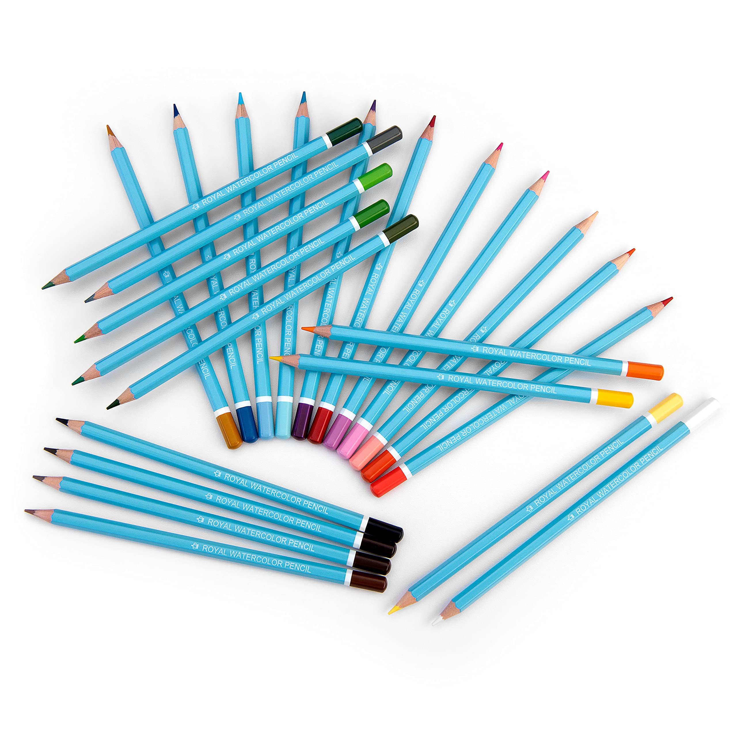 Royal & Langnickel 24-Piece Watercolor Pencils for Artists & Sketching