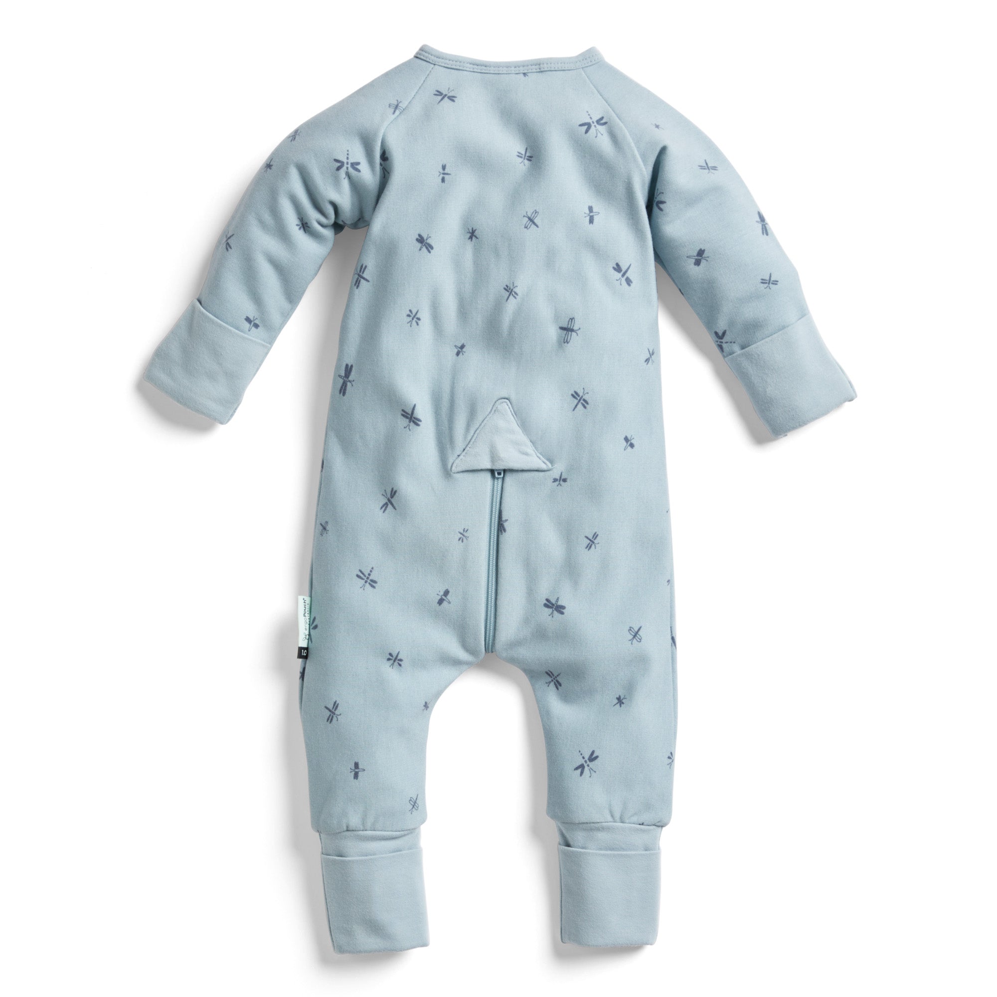 ergoPouch 1.0 TOG Long Sleeve Sleep Zip Bodysuit - Baby Sleepwear with Dragonfly Print - Perfect for Nursery, Bedtime & Newborn Comfort