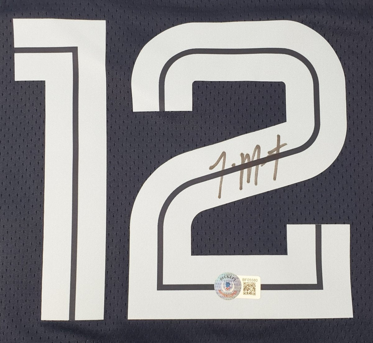 Ja Morant Autographed Memphis Grizzlies Navy Blue Nike Swingman Jersey Size XL - Authentic NBA Basketball Collectible for Fans & Memorabilia Enthusiasts - Perfect for Game Day, Display, or Gift Giving
