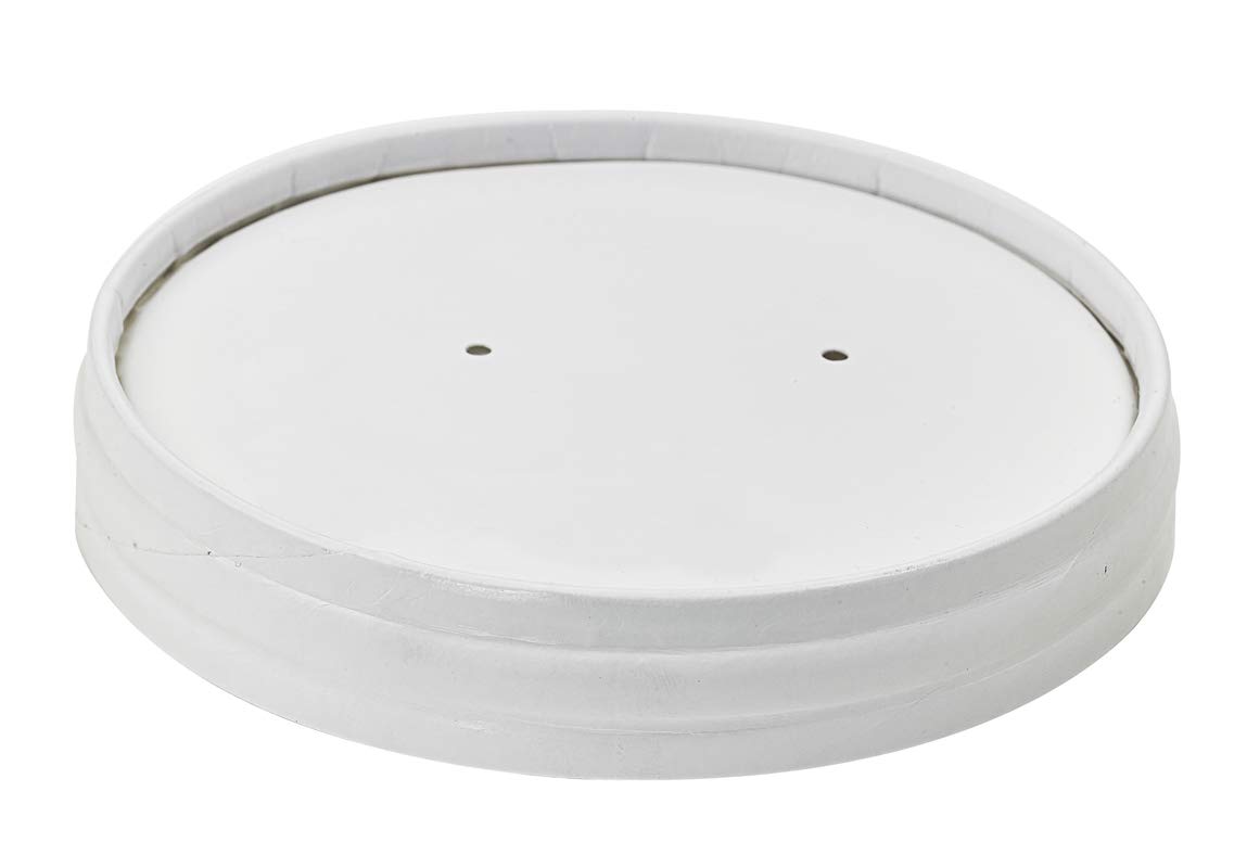 **PACKNWOOD 210LSOUP97W - Disposable Vented Paper Lids for Coffee Cups (3.82 Inch Diameter) - 500 Count Case - Perfect for Coffee Shops, Takeout, Parties & Office Use**