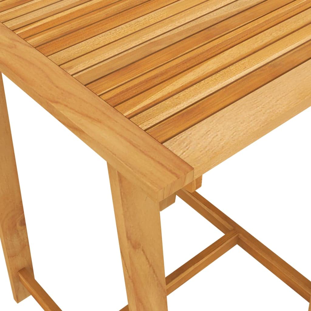Acacia Wood Garden Bar Table - 27.6x27.6x40.9 Inch Outdoor Patio Table with Weather-Resistant Finish - Perfect for Backyard, Deck, Poolside & Indoor Use