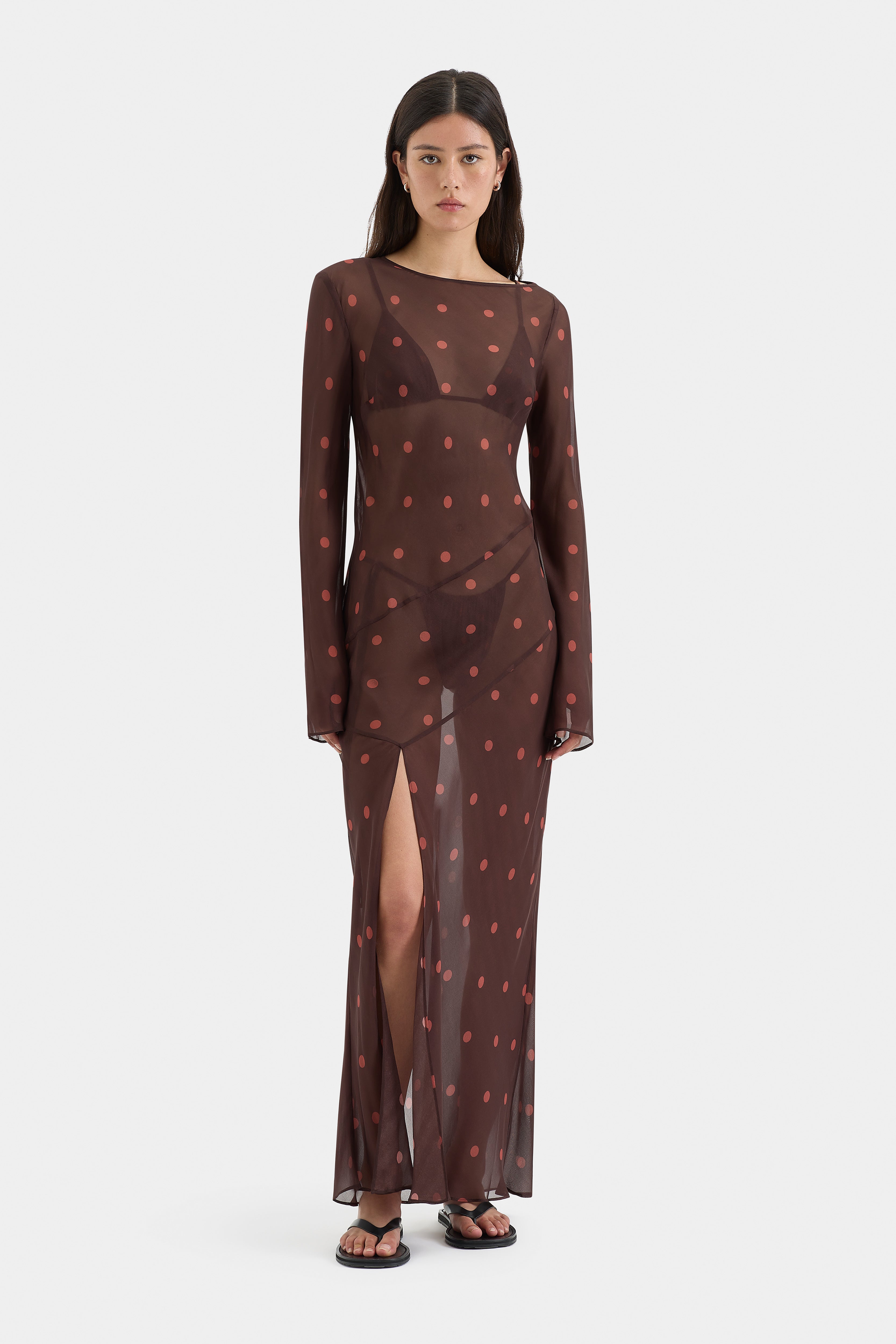 Elegant Toni Long Sleeve Dress for Women - Flowy Casual & Party Wear - Perfect for Office, Date Night and Special Occasions