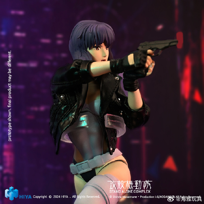 HIYA 14.5CM 1/12 Scale Motoko Kusanagi Action Figure - Ghost in the Shell Stand Alone Complex Collectible Model for Anime Fans | Perfect for Display, Photography & Cosplay Inspiration