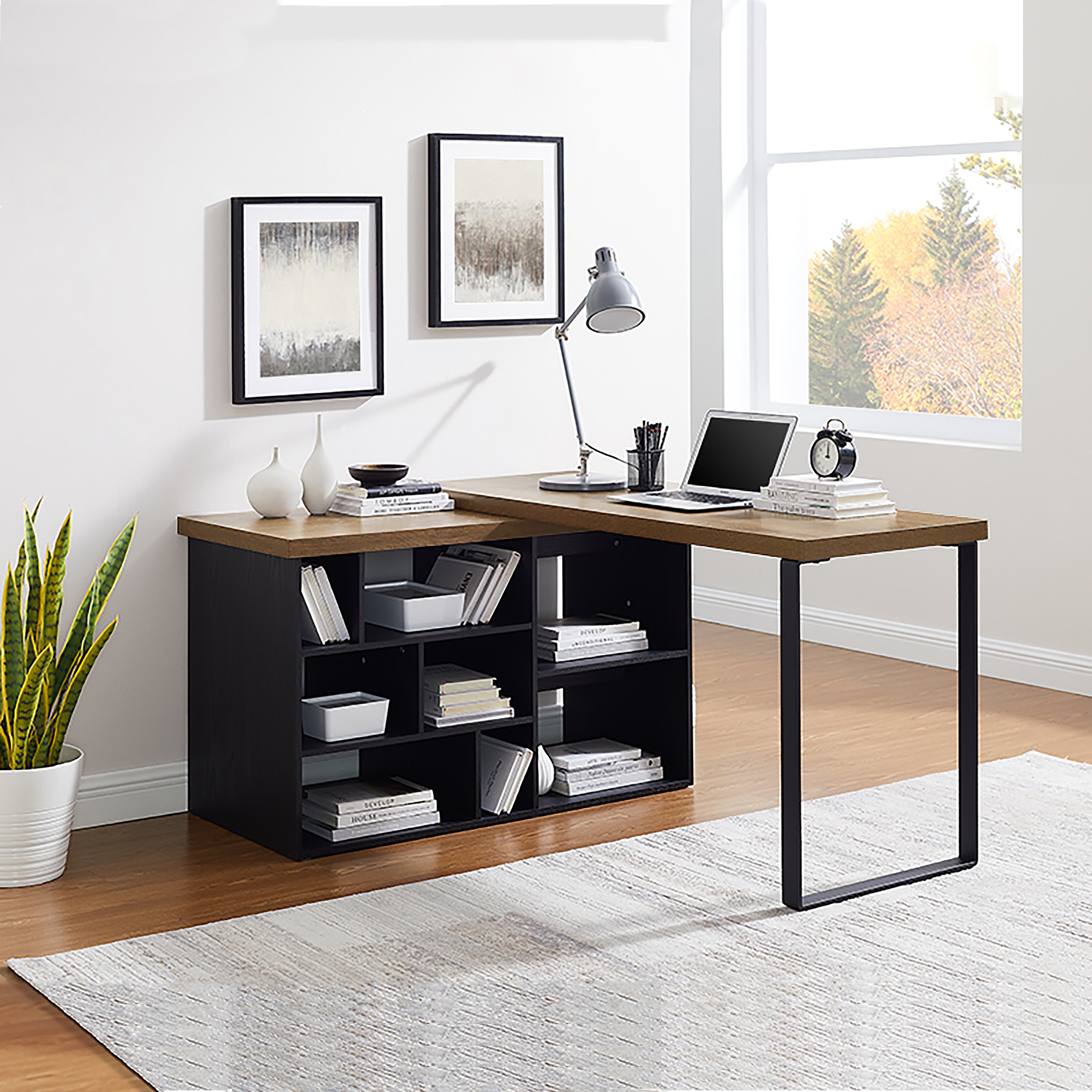 Criterion Aspire Adjustable Height Desk 150cm - Dark Oak Black Finish | Ergonomic Home Office & Gaming Desk for Comfort & Productivity