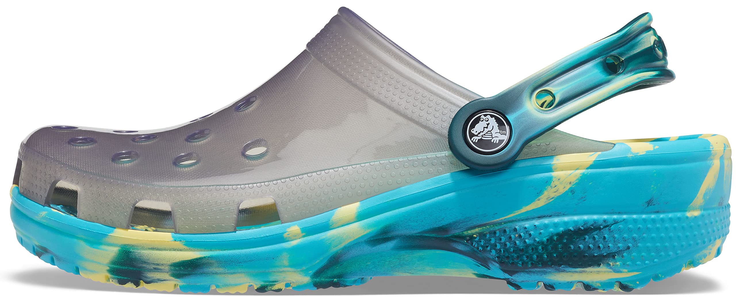 Crocs Classic Translucent Clogs for Men & Women - Comfortable Unisex Slip-On Shoes for Indoor, Outdoor & Water Activities