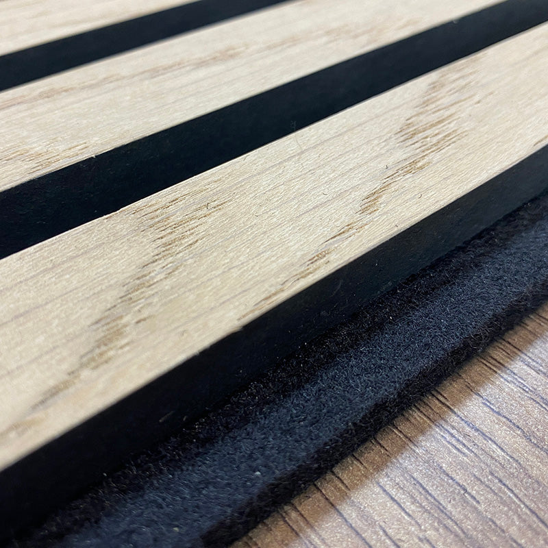 WOODFLEX Flexible Acoustic Wood Slat Wall Panel - Oak Veneer 94.5'' x 23.6'' - Soundproofing & Decorative Wall Treatment for Home Theater, Office, and Studio