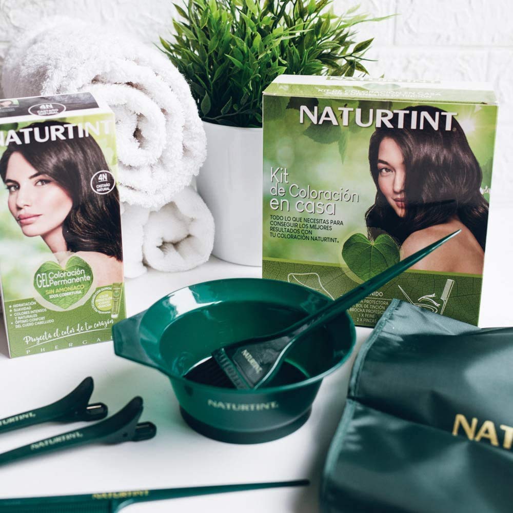 Naturtint Permanent Hair Color Kit - Ammonia-Free, No Metal Elements, 5 Essential Accessories for Salon-Quality Results at Home | Perfect for DIY Hair Coloring, Touch-Ups, and Root Coverage
