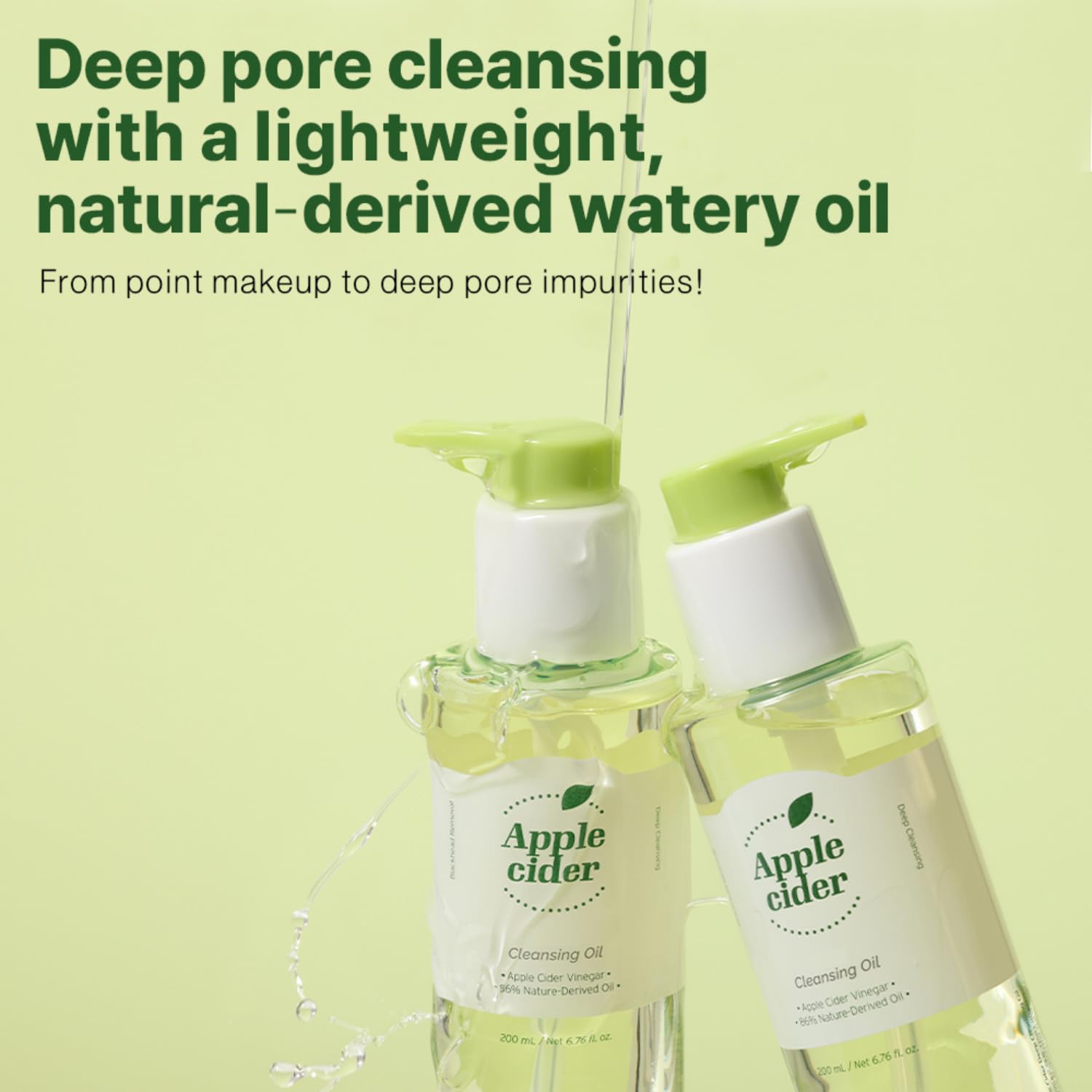 Ariul Apple Cider Vinegar Cleansing Oil - Hydrating Makeup Remover with Purifying Apple Cider Vinegar for Pore Care | Korean Skincare for Dry & Sensitive Skin | 200ml / 6.76 fl oz | Perfect for Daily Deep Cleansing & Double Cleansing Routine