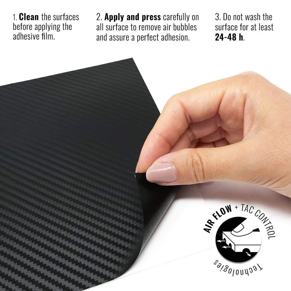 Premium Carbon Fiber Adhesive Film Sheet for Car Bonnet Hood Protection - 47.2