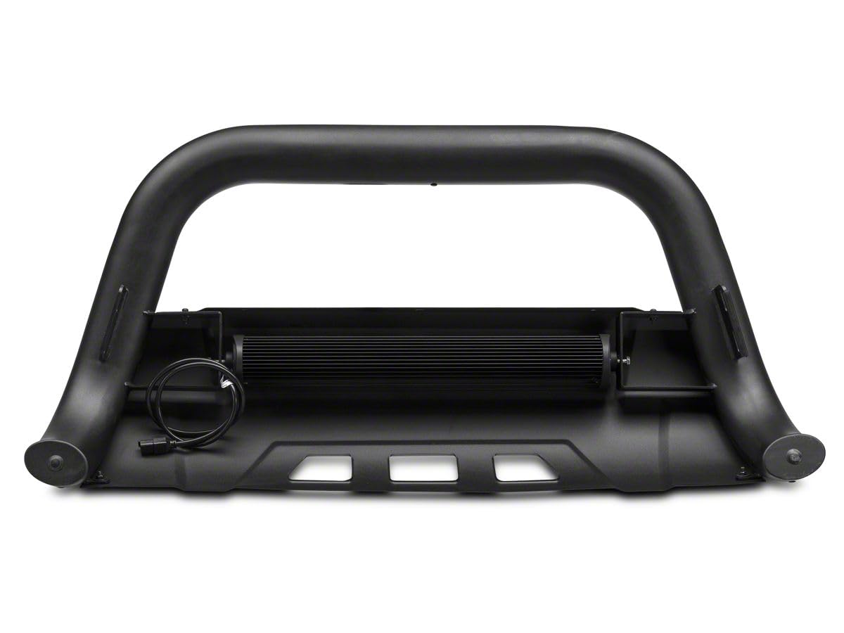 Barricade HD Bull Bar with Skid Plate & 20-Inch LED Light Bar - Textured Black for 2007-2018 Chevy Sierra 1500 | Off-Road Protection & Enhanced Night Visibility