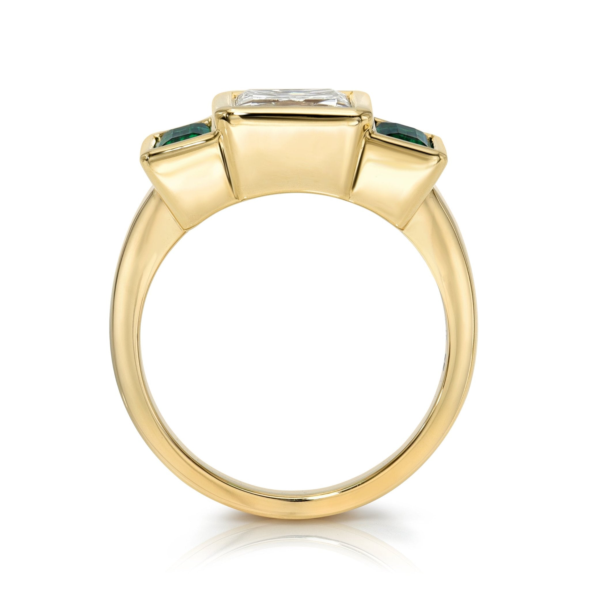 Single Stone Amelia Ring with Genuine Emeralds - Elegant Green Gemstone Jewelry for Women | Perfect for Weddings, Anniversaries & Special Occasions