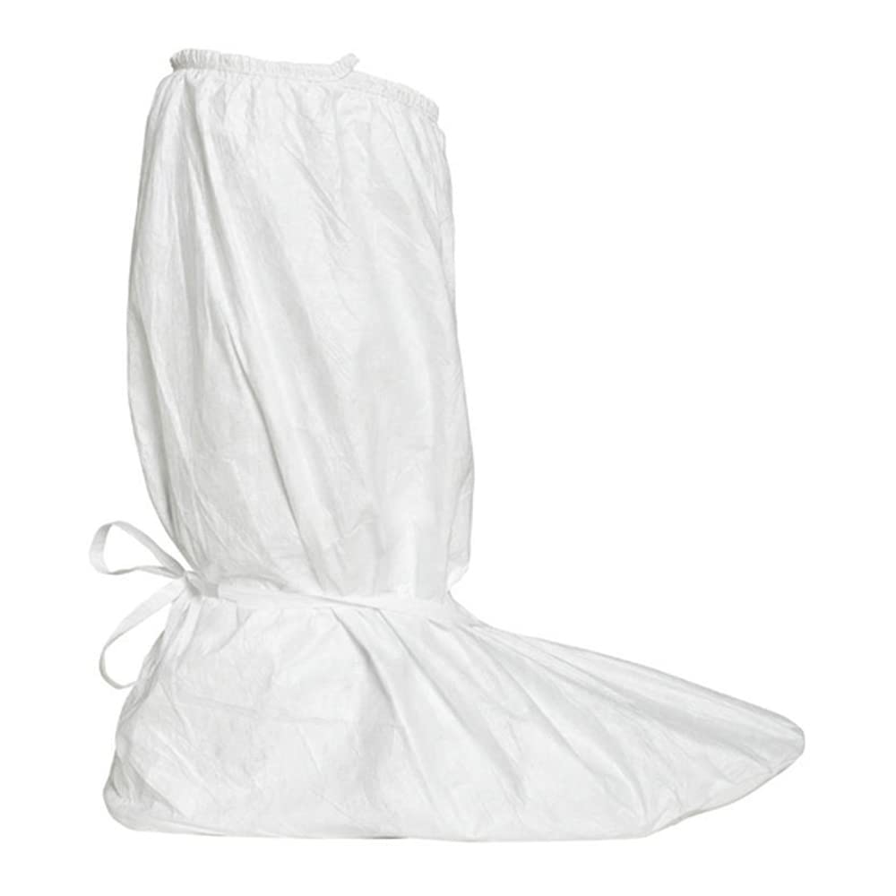 DuPont Tyvek IC458BWHMD01000C Disposable Boot Covers, Medium Size, White (Pack of 100) - Cleanroom, Medical & Industrial Use for Hygiene Protection