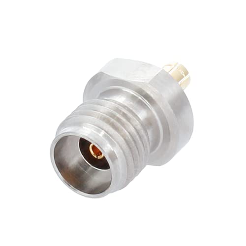 Precision 2.92mm Female to SMPM Female RF Microwave Adapter - DC to 40GHz, 50 Ohm, Stainless Steel - Perfect for Test Equipment & High-Frequency Applications
