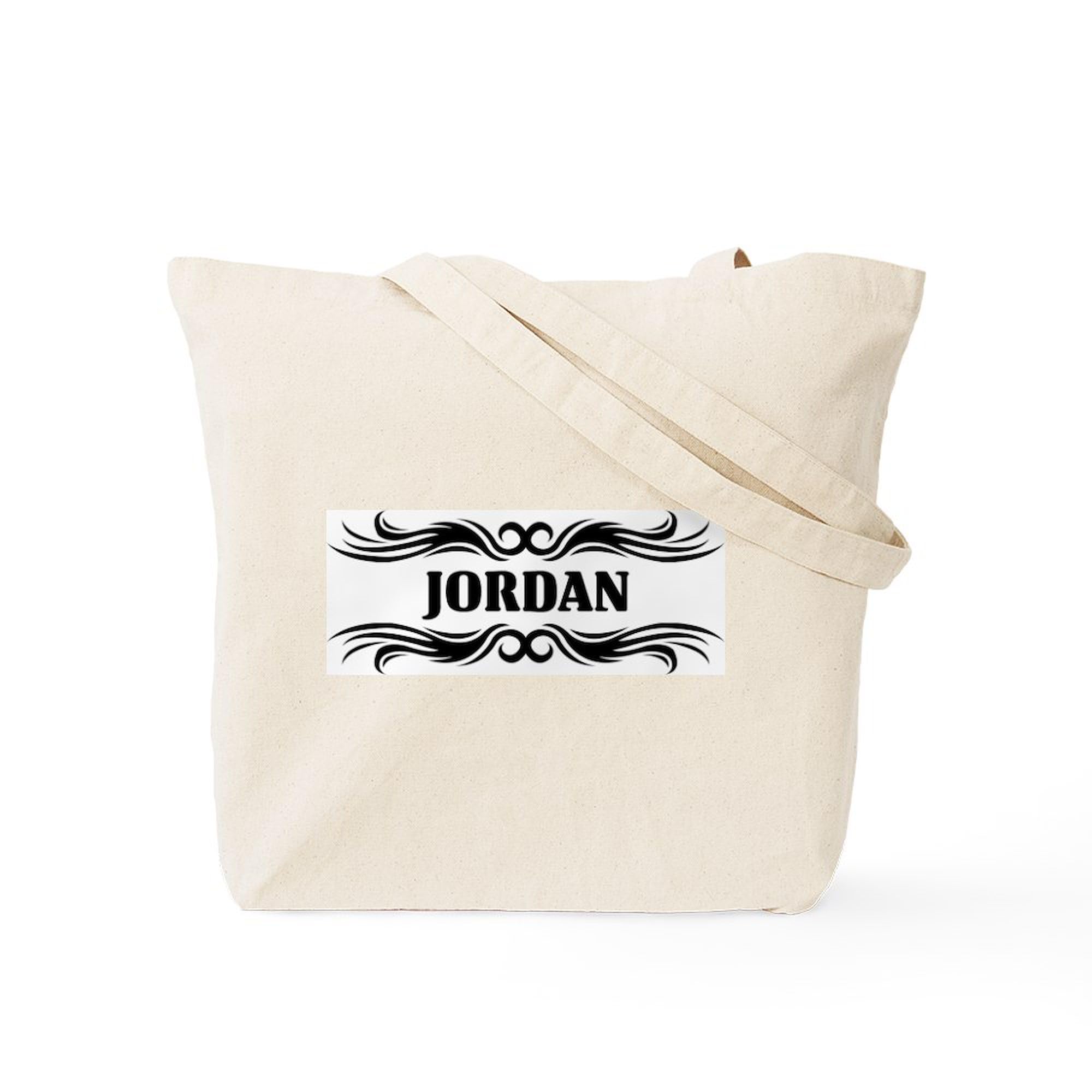 Tribal Jordan Tote Bag - Natural Canvas Reusable Shopping Bag for Women & Men - Eco-Friendly Grocery Tote for Beach, Gym, Work & Travel