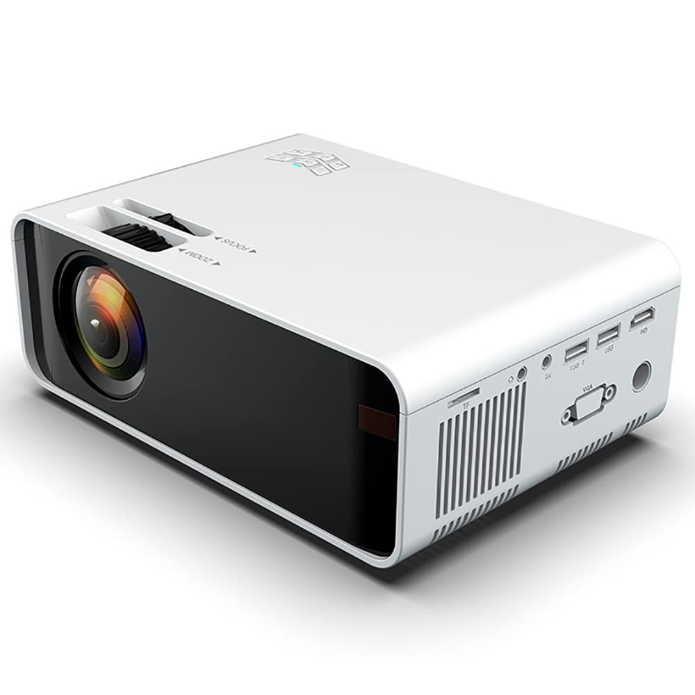 Android WiFi Bluetooth Projector - 1080P Full HD with iOS/Android Screen Mirroring | 3800 Lumens Brightness | 200 Inch Display | HDMI & USB Ports | Perfect for Home Theater & Outdoor Movie Nights