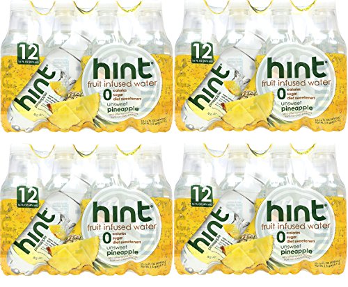 Hint Water Pineapple Infused Water - Pack of 48 (16oz Bottles) | Zero Sugar, Zero Calories, No Artificial Sweeteners or Preservatives | Refreshing Hydration for Workouts, Office, Yoga & Outdoor Activities