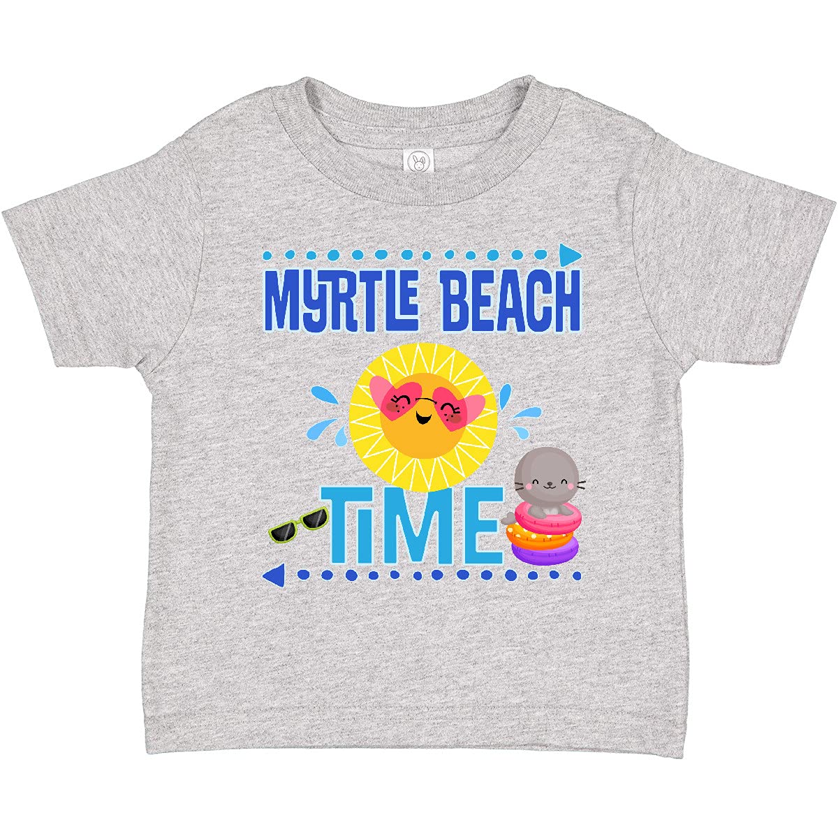 Inktastic Myrtle Beach Vacation Time Toddler T-Shirt - Cute Summer Travel Outfit for Kids, Beach Holiday Tee for Toddlers - Perfect for Family Vacations, Beach Trips, and Summer Adventures